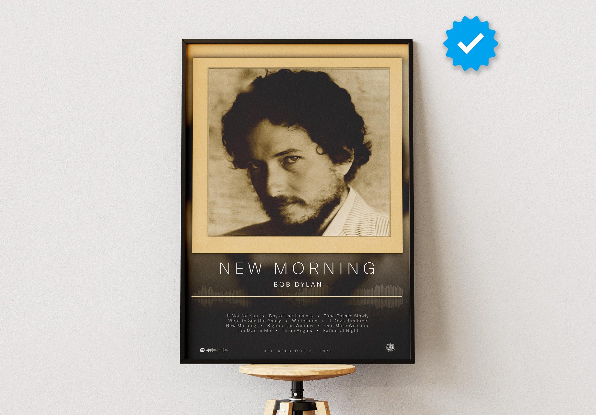 Bob Dylan Poster | New Morning Poster | Album Poster Prints | Wall Decor Posters | Album Cover | Rock Music Poster