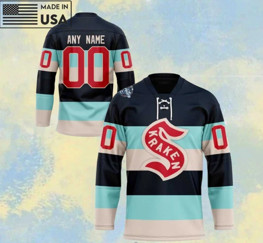 Customized Seattle Kra*ken Winter Classic Hockey Jersey