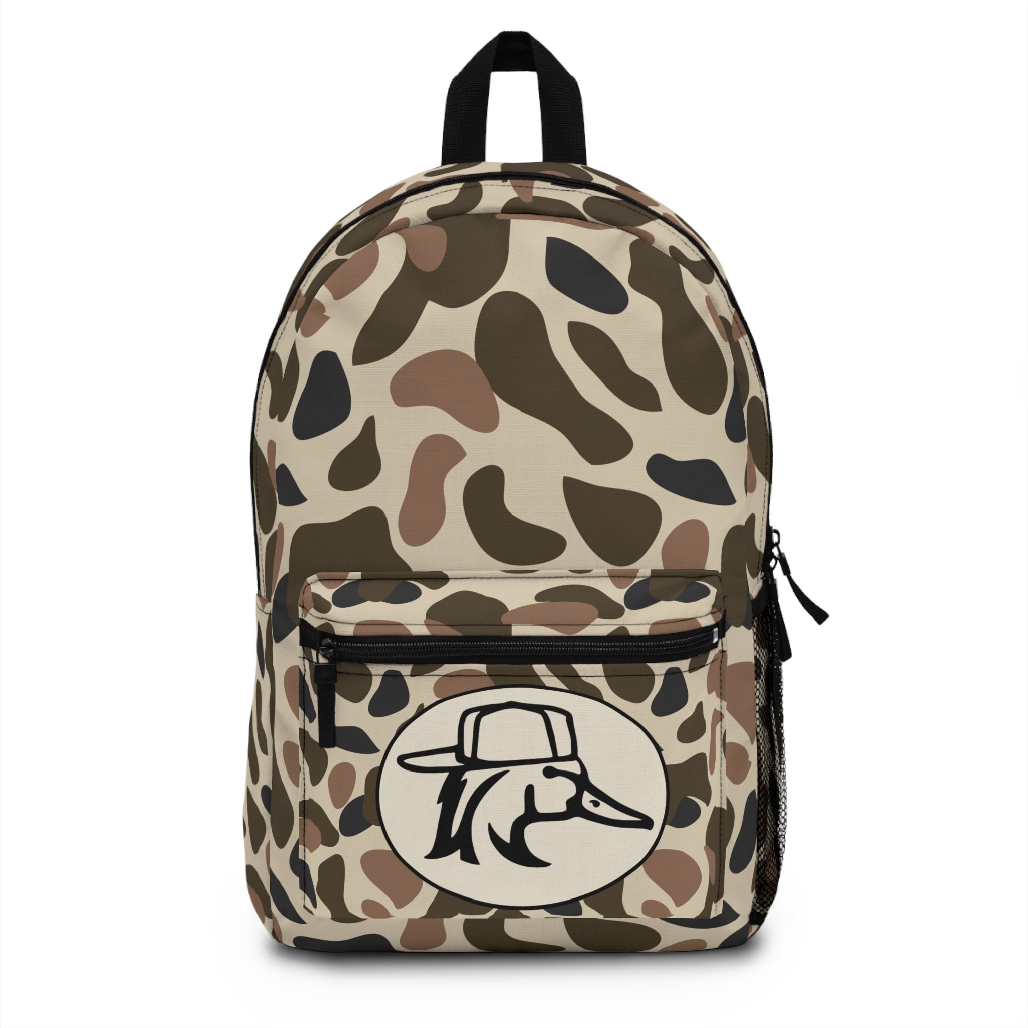 Camo "Redneck Duck" Bookbag/Old School Backpack/Trendy Camouflaged Travel bag/Country Life Hiking Bag/Camo Student Bookbag/Kids School Bag