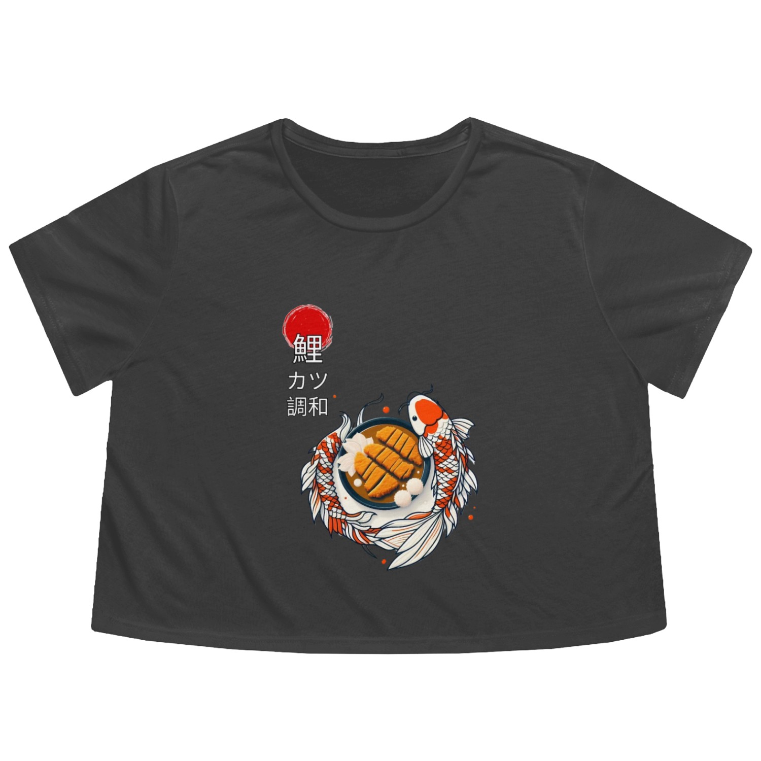 Koi Meets Katsu: An Elegant Japanese Fusion Flowy Cropped Tees