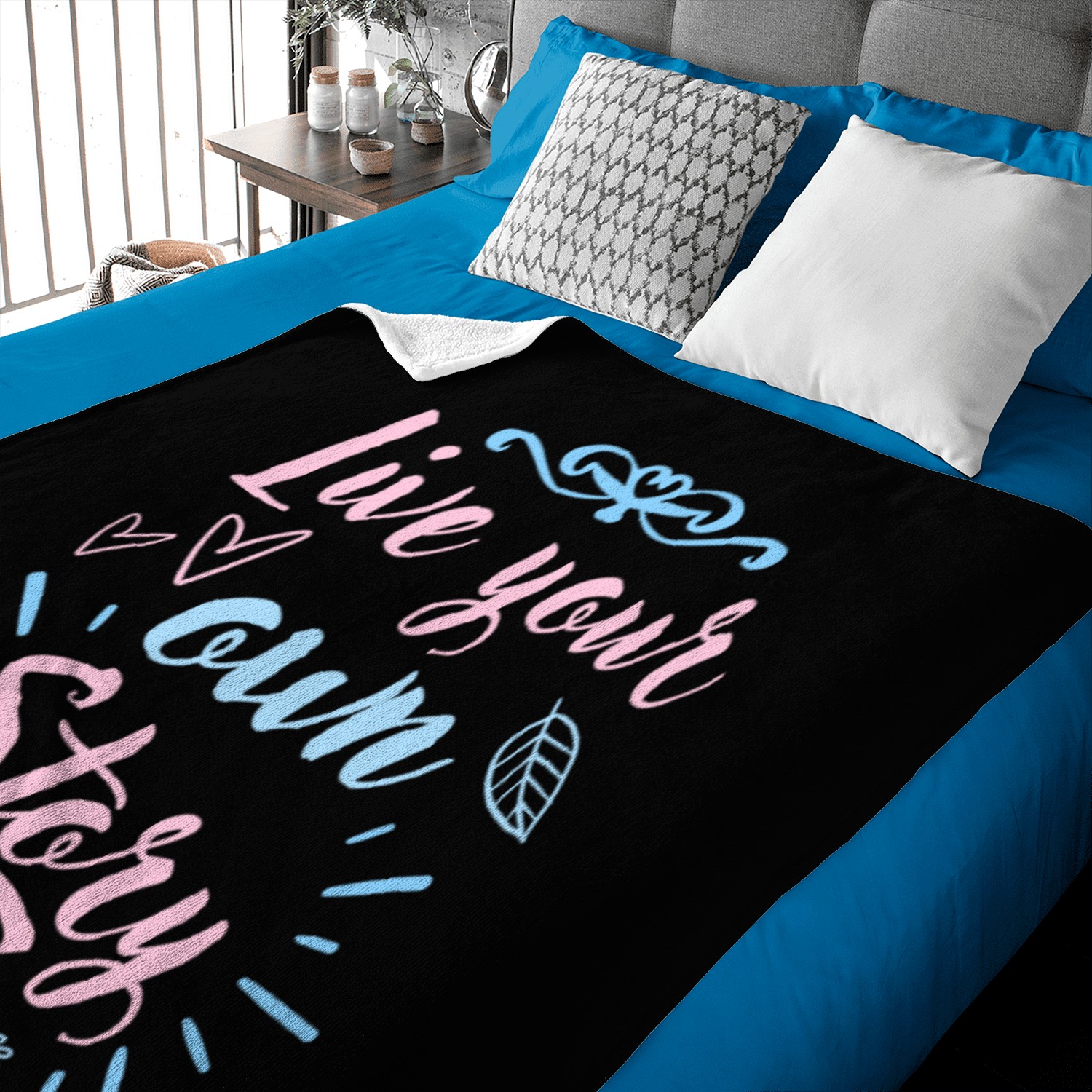 Live Your Own Story Inspirational Quote Baby Blankets