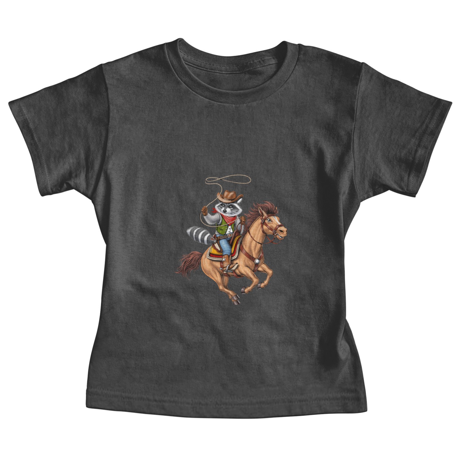 Raccoon Cowboy Rodeo Baby Tees