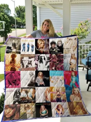 Britney Spears Throws Quilt Blanket, Gift for fan Music Lovers