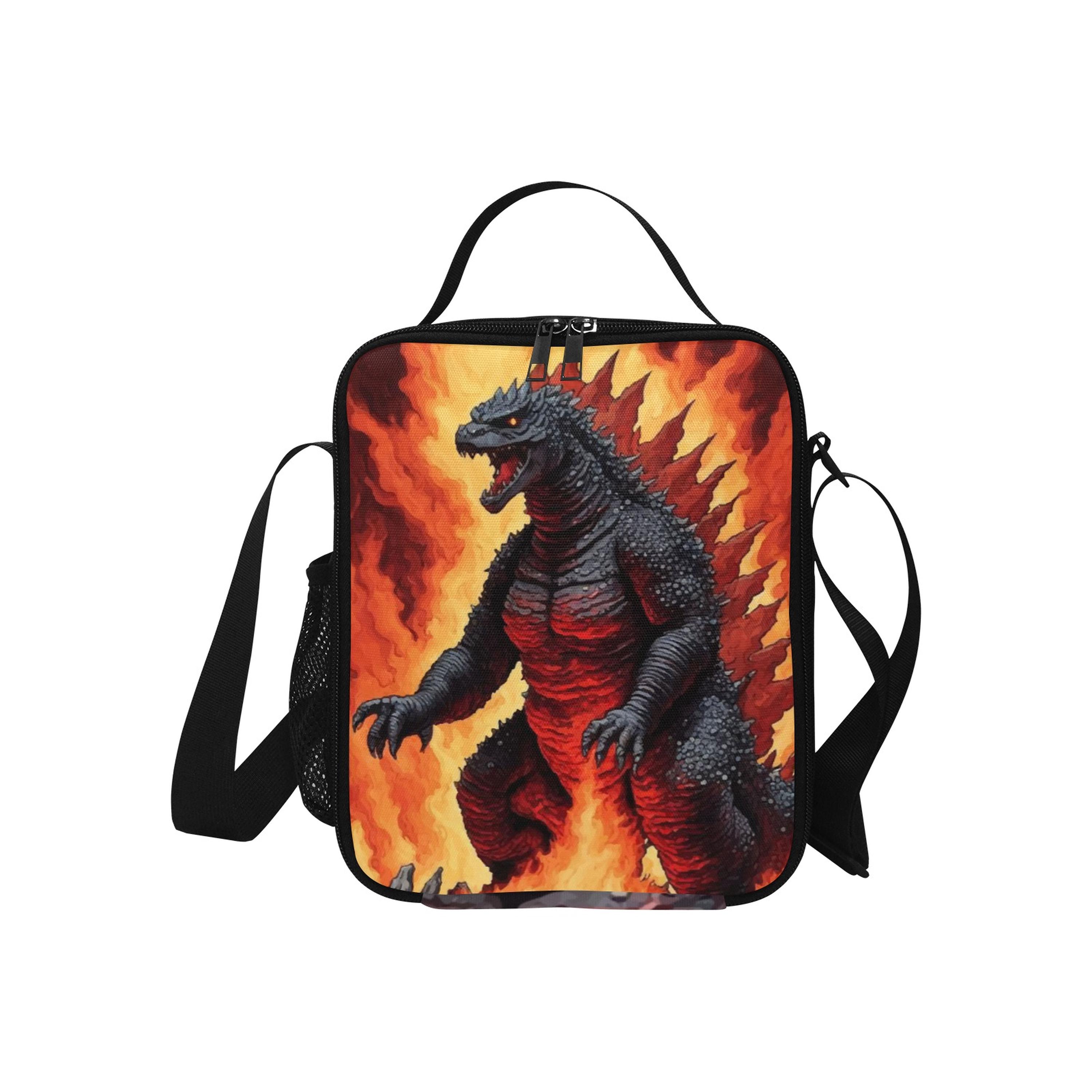 Dinosaur Art Japan Comics Cartoon Kids Lunch Bag for Boys and Girls
