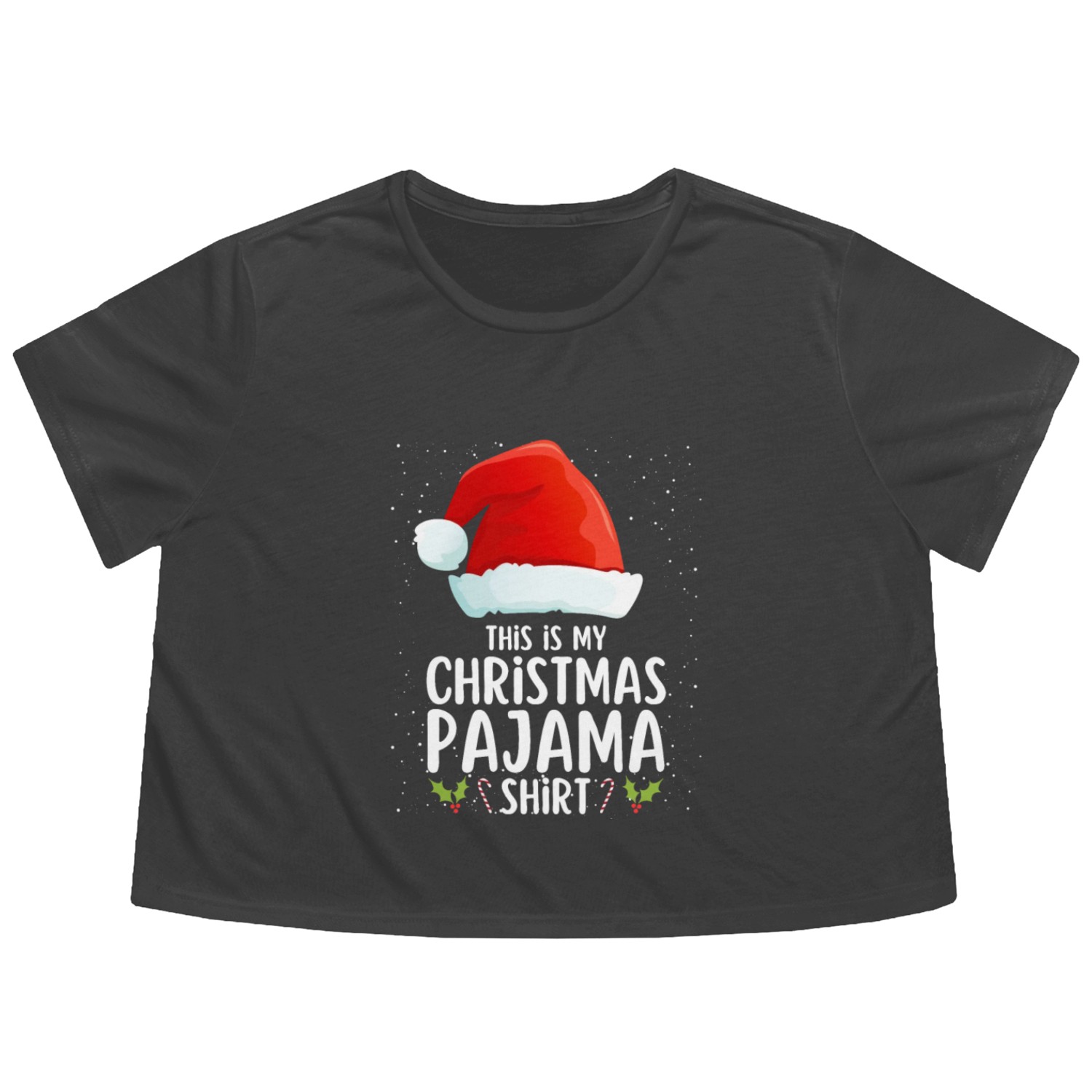 Christmas Pajamas Pajamas Sleep Flowy Cropped Tees