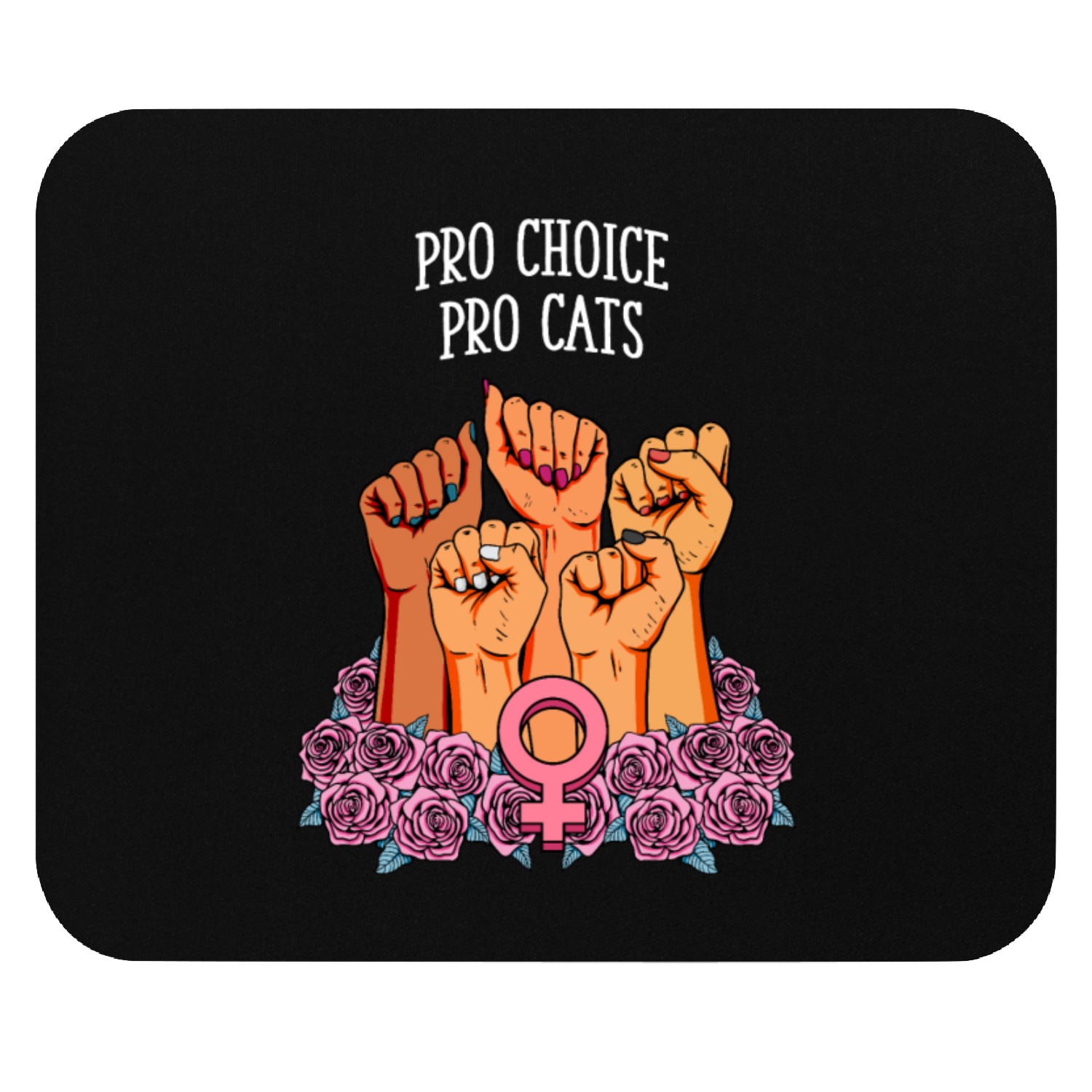 Pro Choice Pro Cats Prosecco Abortion Rights Cat L Mouse Pads