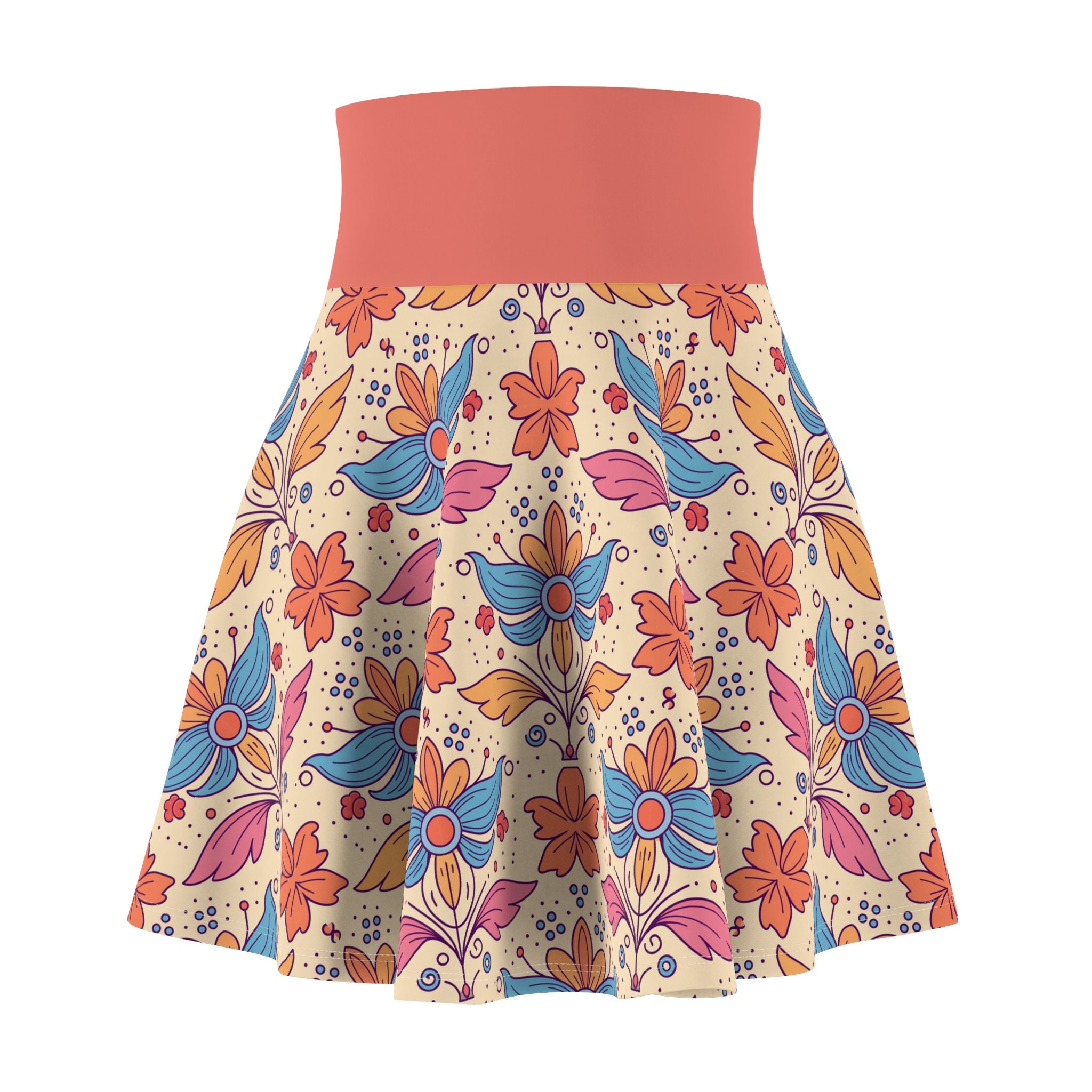 Bright Baroque Botanical Women's Skater Skirt