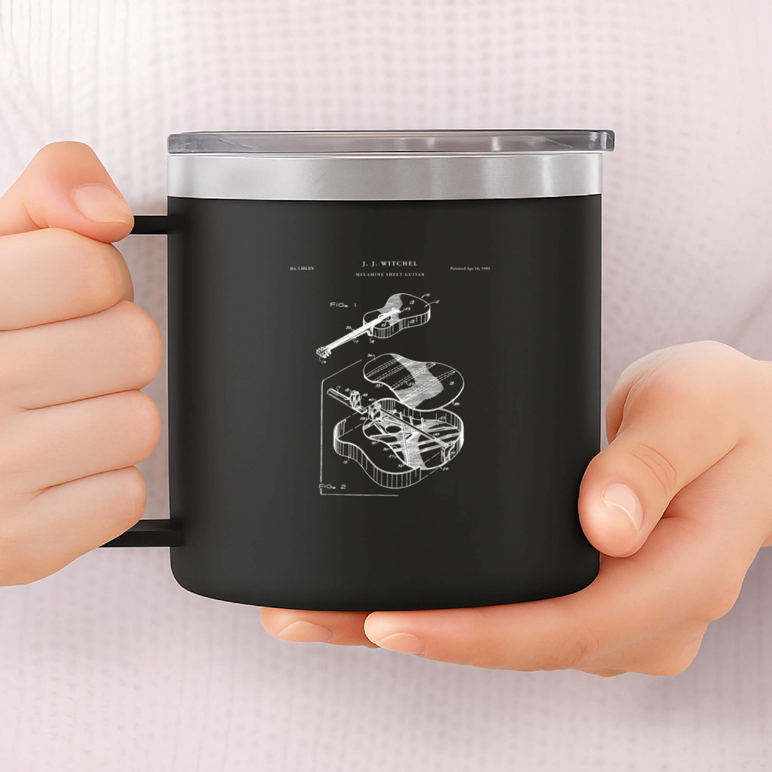 Martin Guitar Patent 14oz Stainless Steel Tumblers music