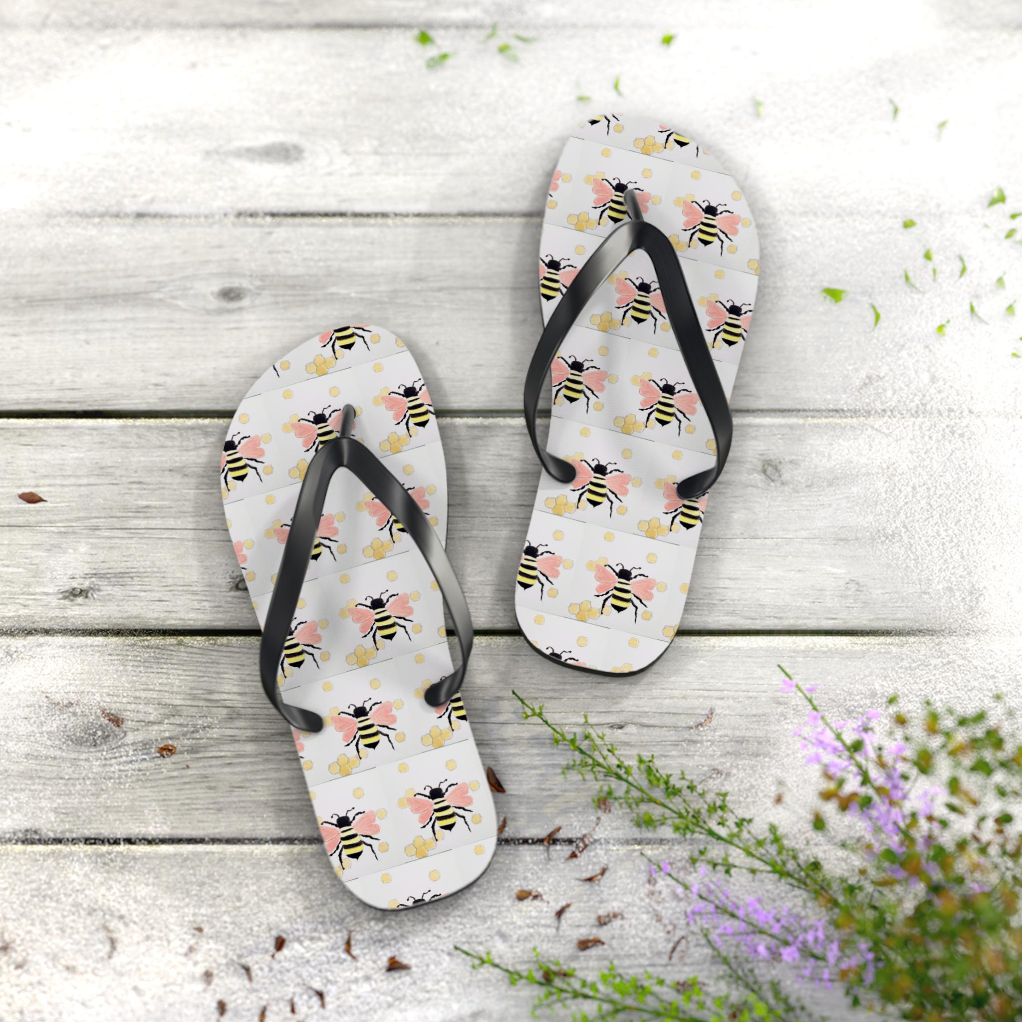 Bee-utiful Flip Flops