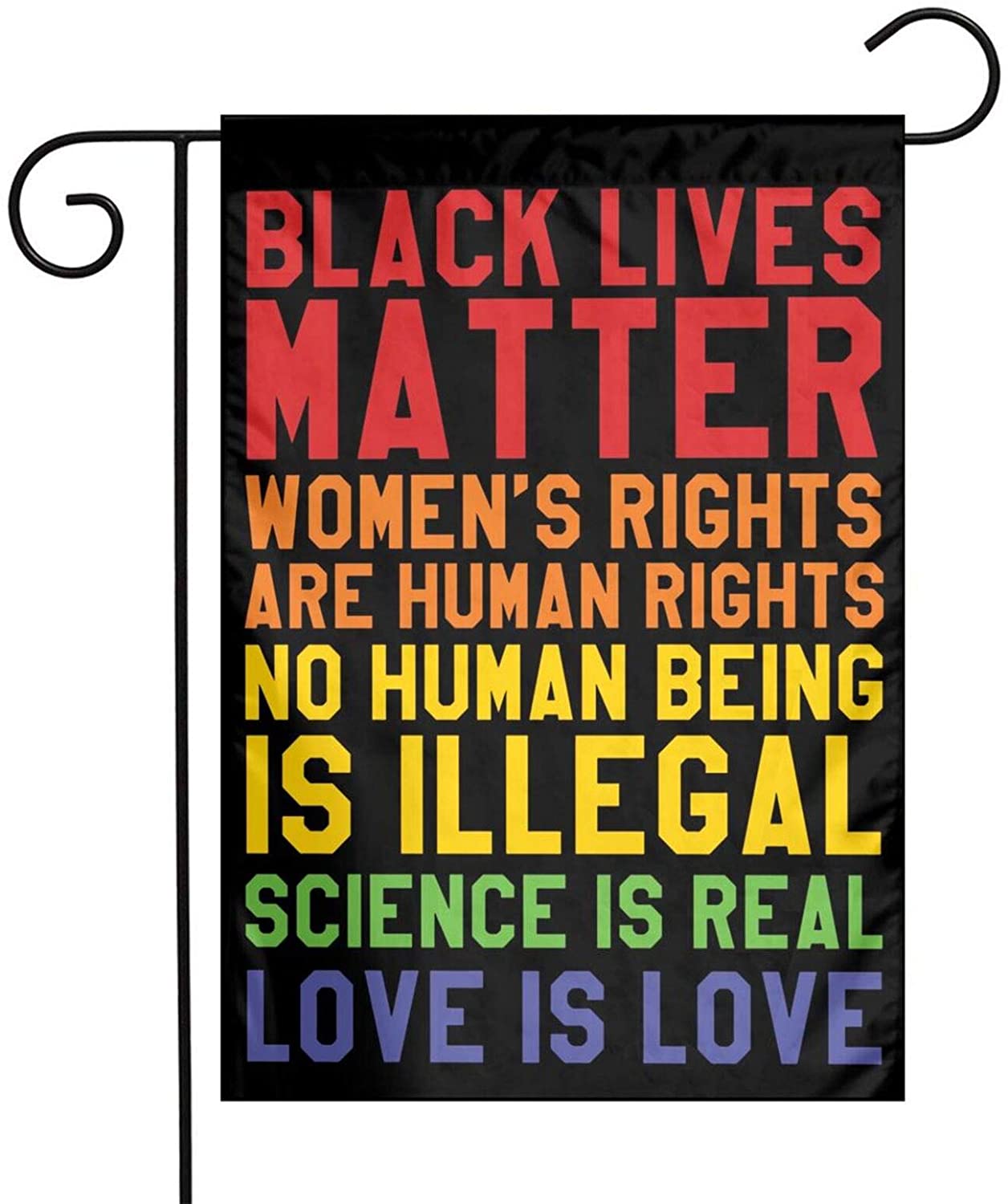Love is Love Black Lives Matter Garden Flag