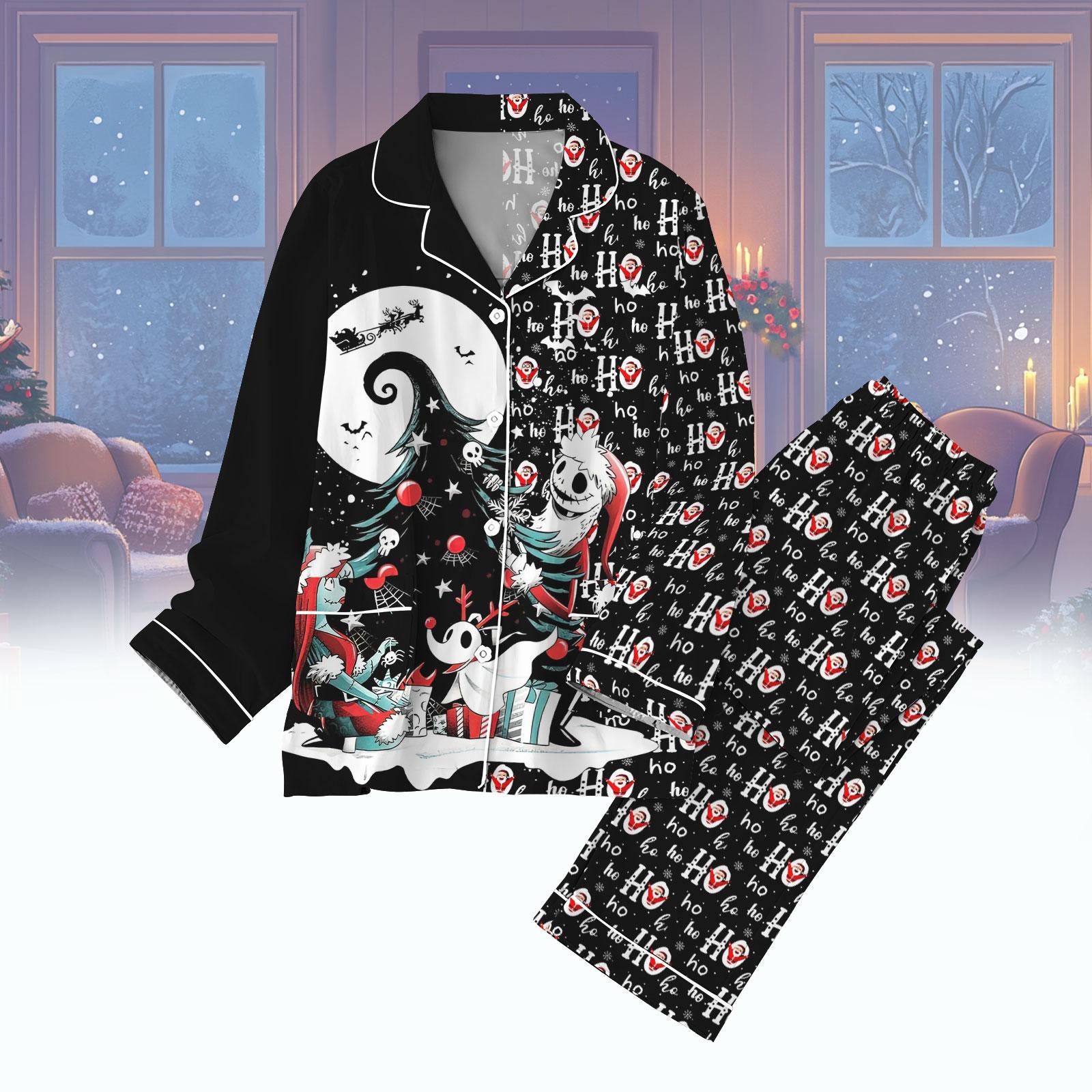 Nightmare Christmas Pajama Set, Cozy Matching Pajama Set, for Men Women Kids, Holiday Sleepwear, Gift for Family, Festive PJs