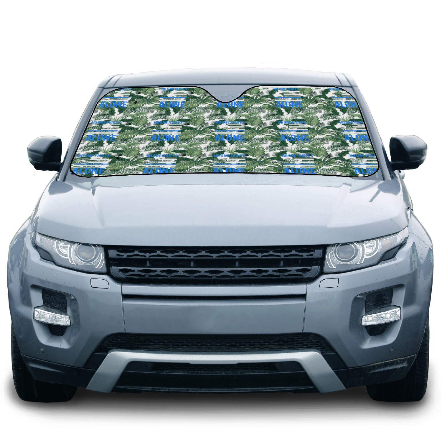 No One Fights Alone Thin Blue Line Police Car Sun Shades