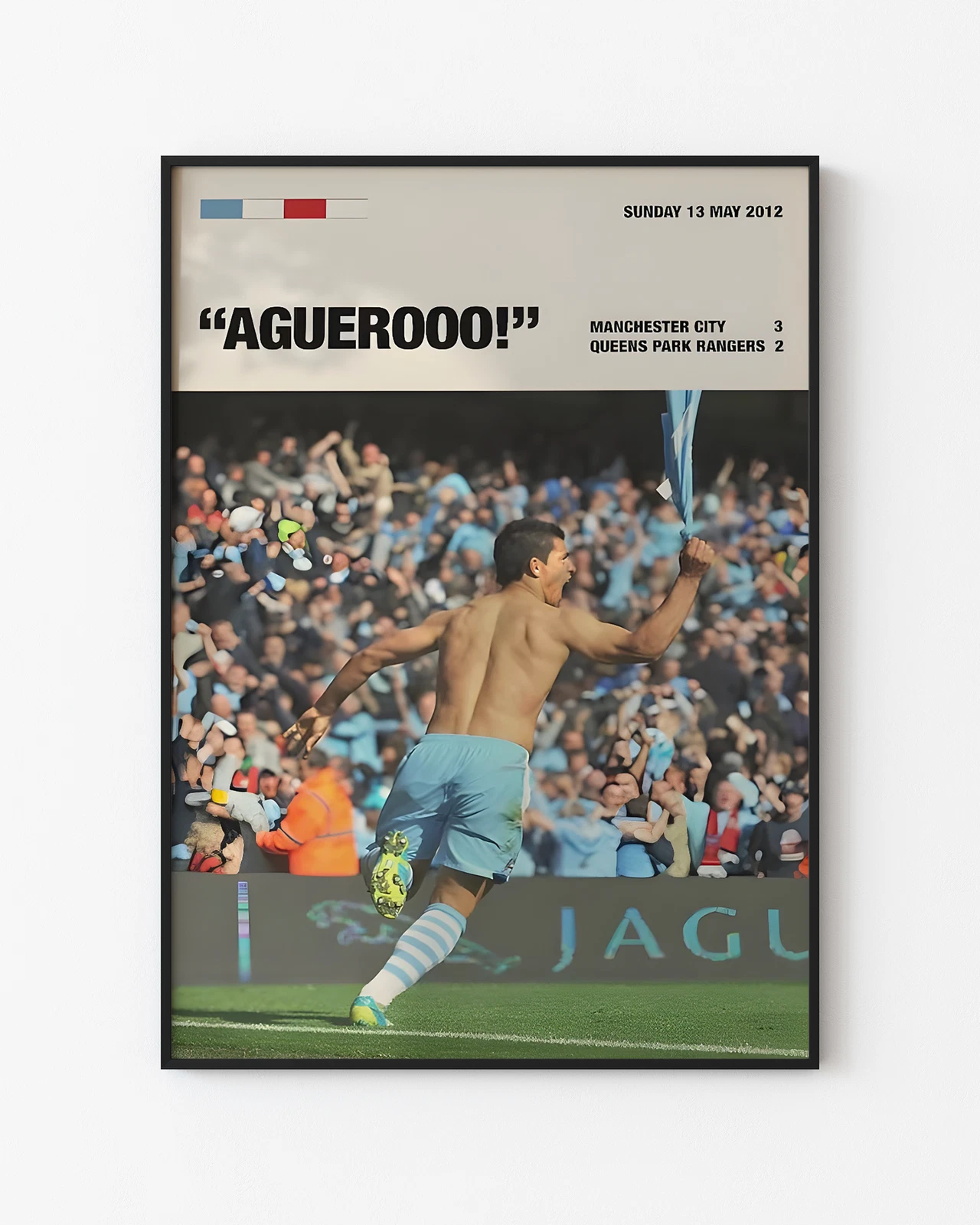 Manchester City Moments Agüero Poster – Premier League Wall Art