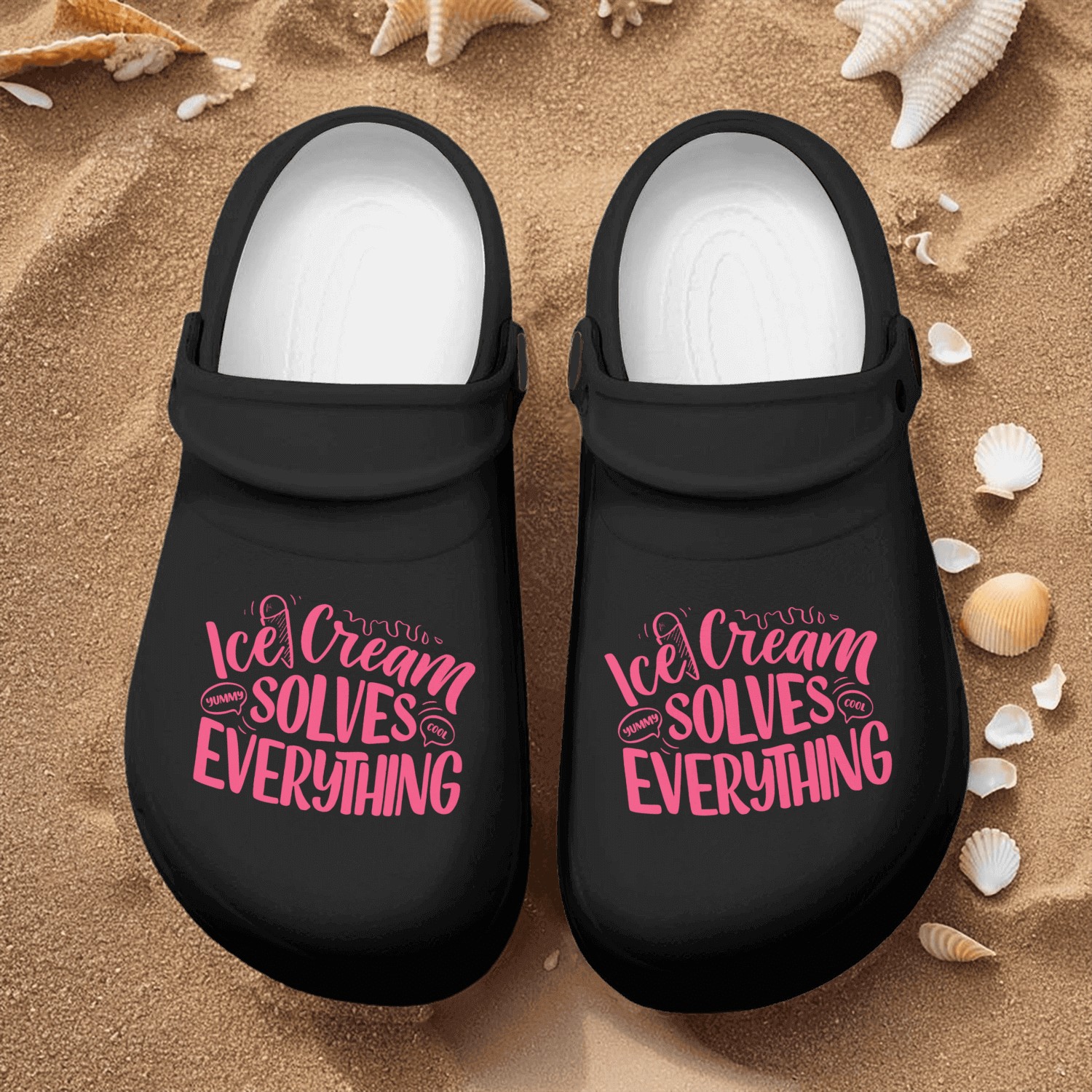 Ice Cream Solves Everything Nurse Clogs