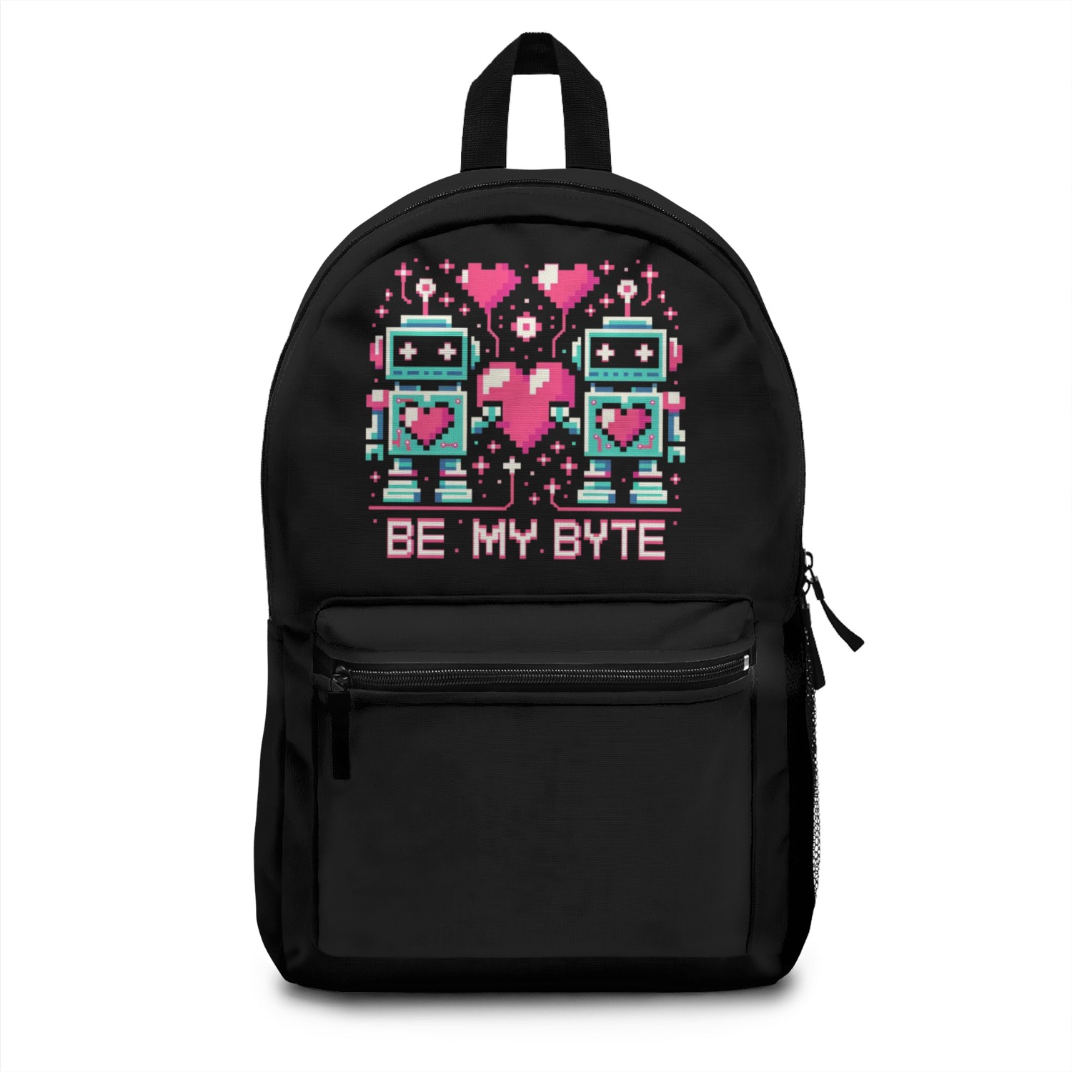 Be My Byte - Pixel Robots in Love Backpacks