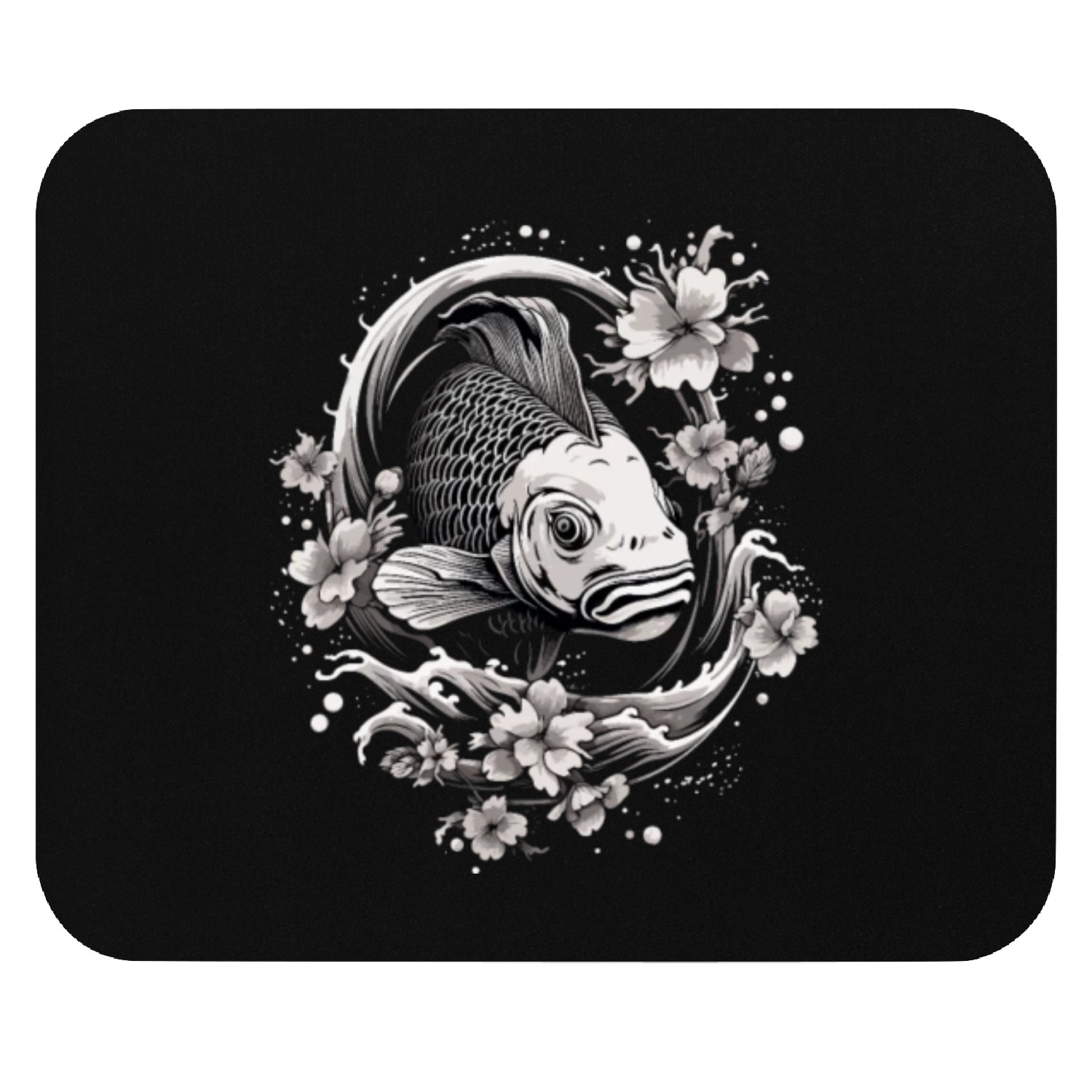 Koi Fish Koi Carp Japanese Tatto-style Koi Mouse Pads