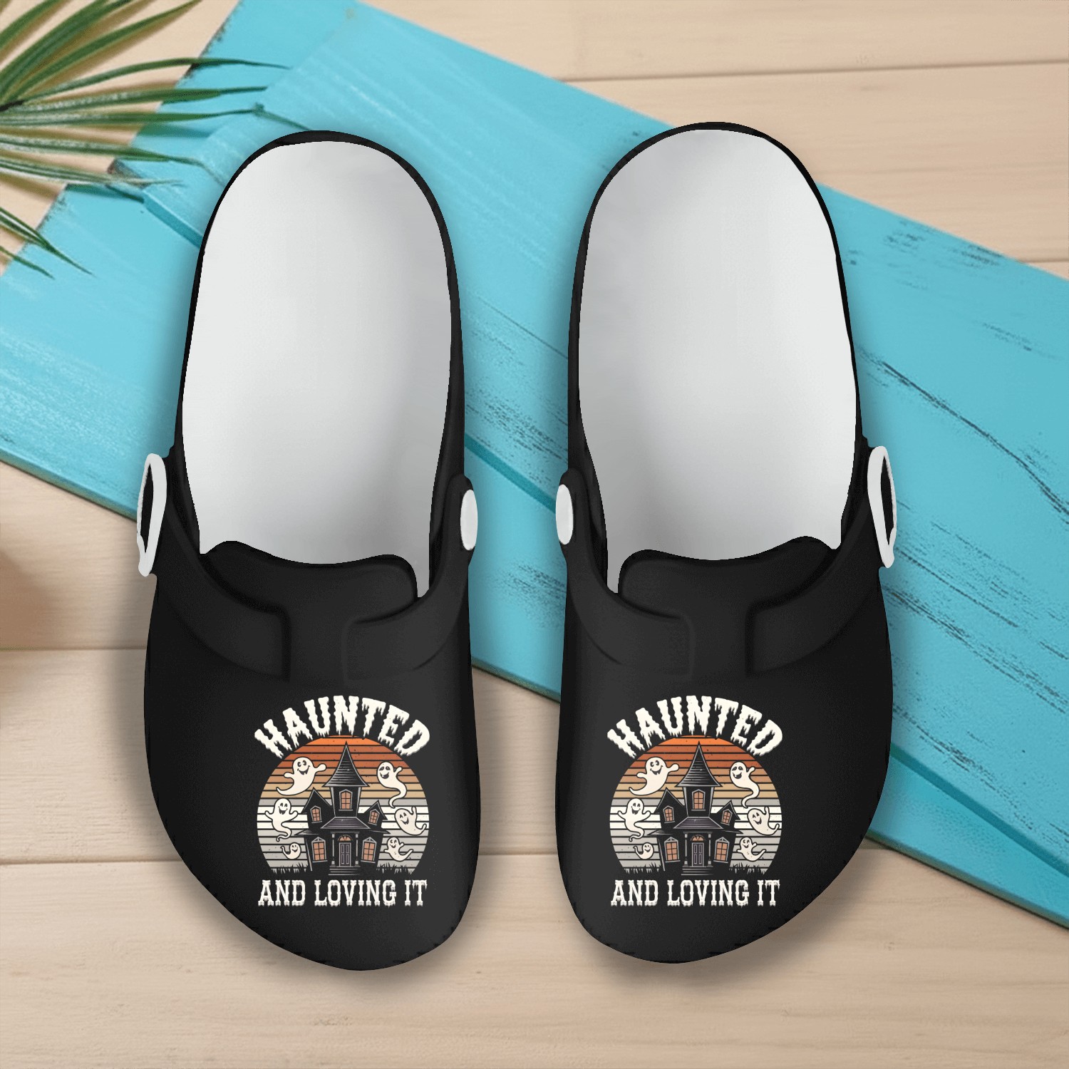 Haunted and loving it Slip On Clogs