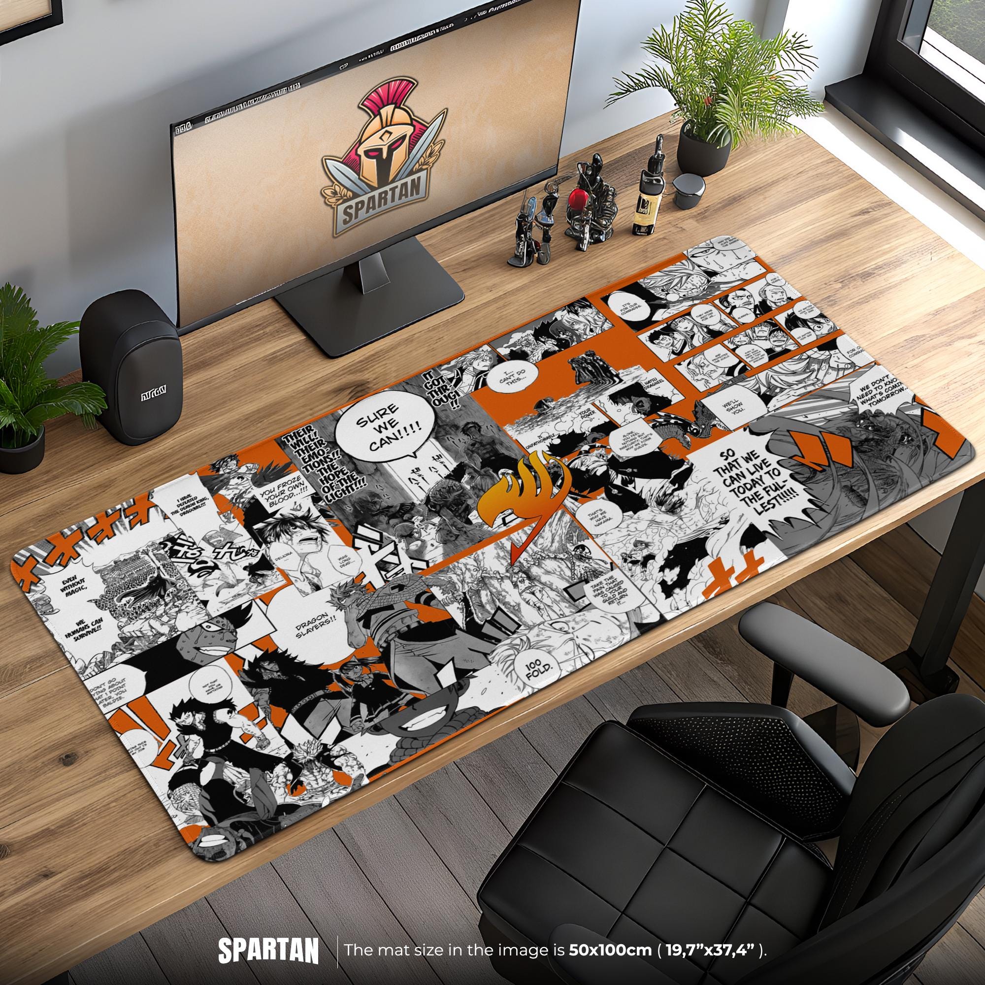 Fairy Tail Manga Desk Mat - Natsu Anime Panel Desk Mat