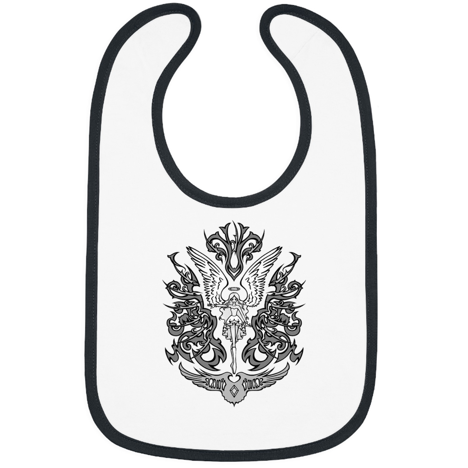 Archangel with Spread Wings and Halo Bibs