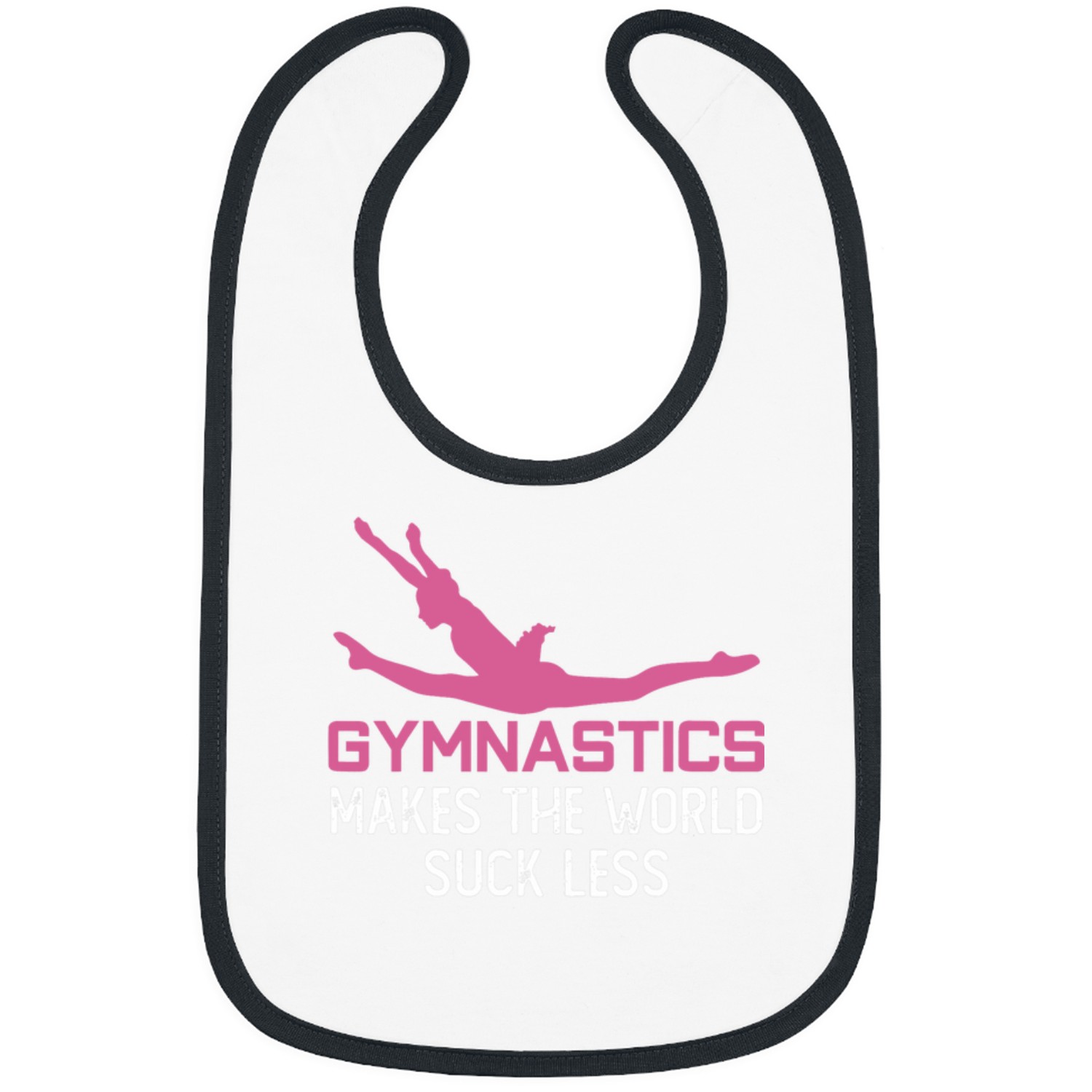 Gymnastics Make The World Suck Less Joke Gymnast Bibs