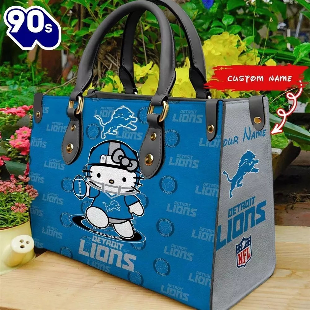 Personalized Detroit Football Team Lionss Leather Handbag Gift