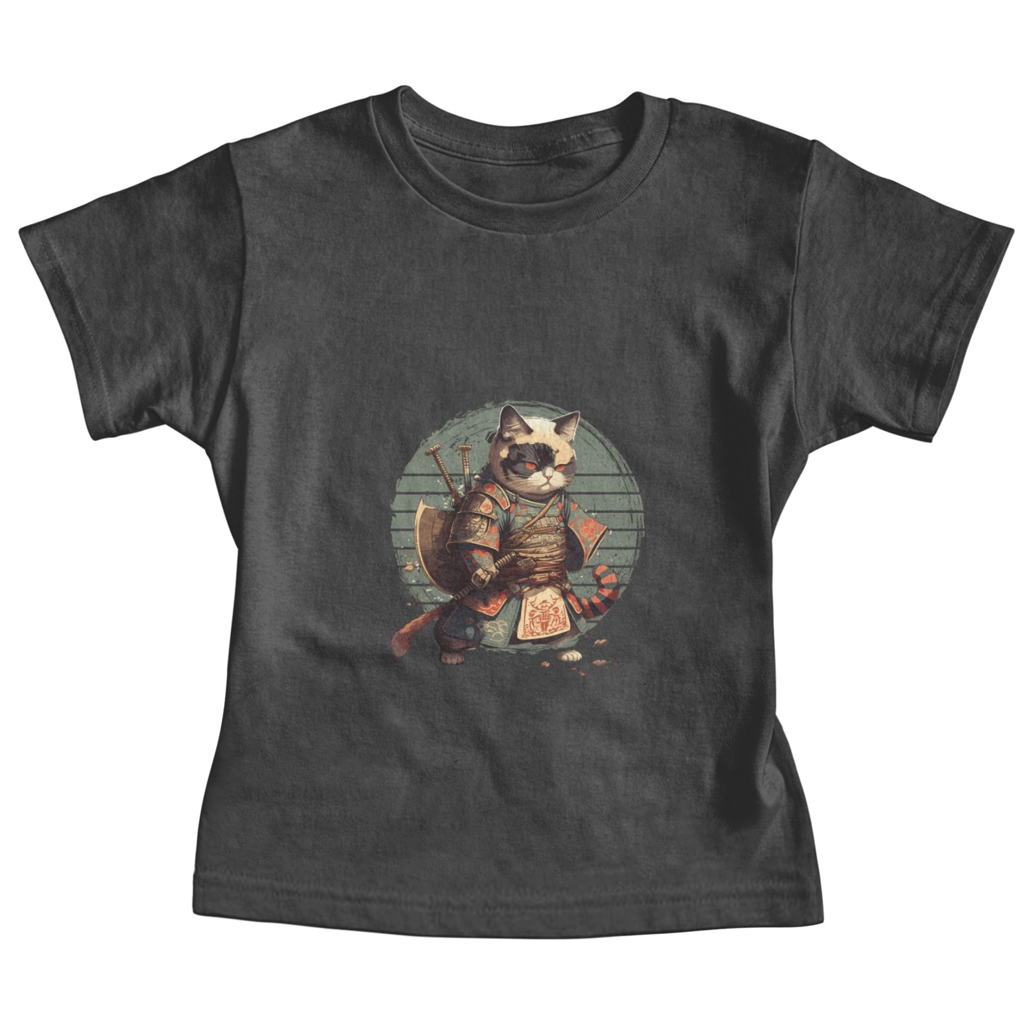 Samurai Cat Warrior Japanese Ninja Cat Kawaii Baby Tees
