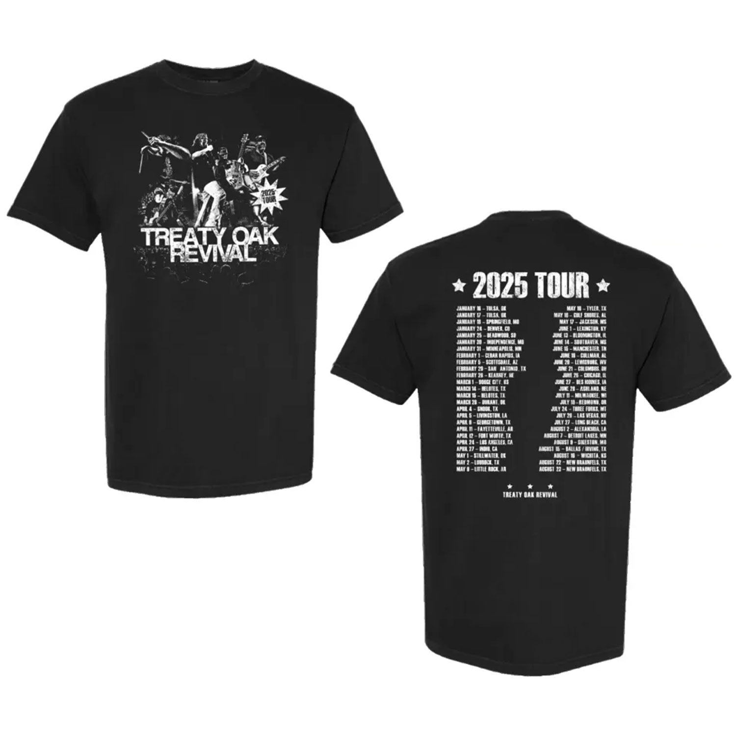 Treaty Oak Revival 2025 Tour Unisex All Size S-5XL T-Shirt or Hoodie, fan gift