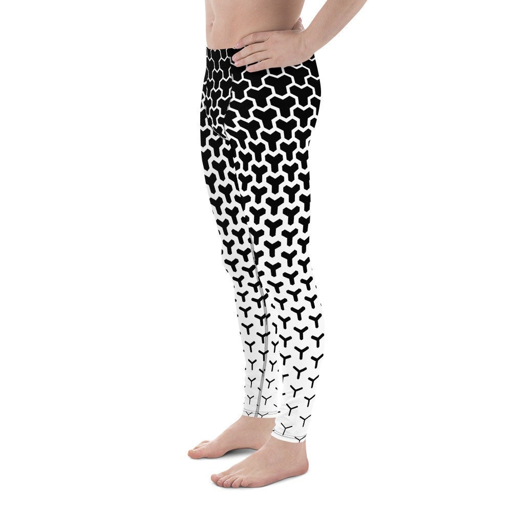 Geometric Tetra Pattern Men's Leggings