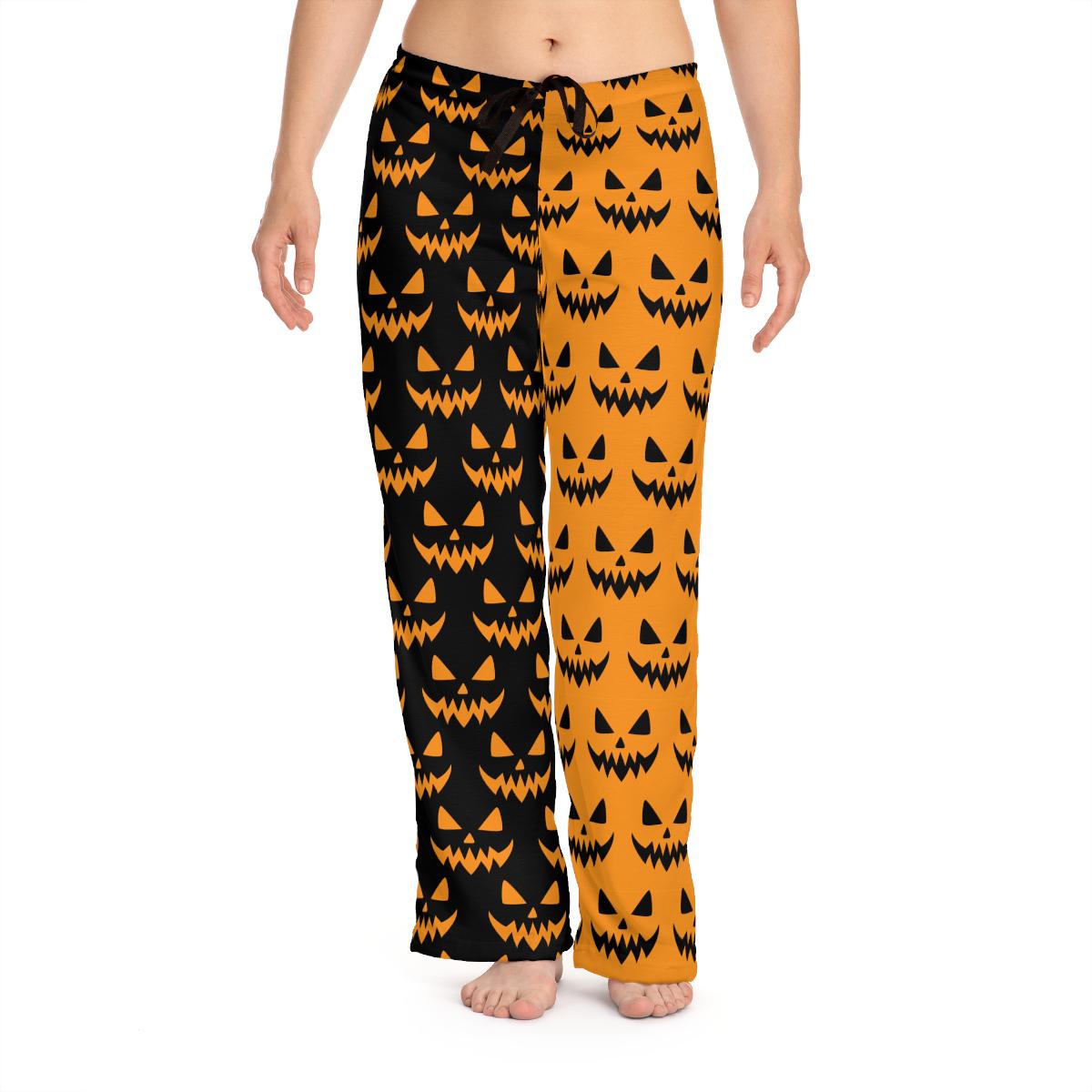 Pumpkin Halloween Pajama Pants, Gift For Her, for Him