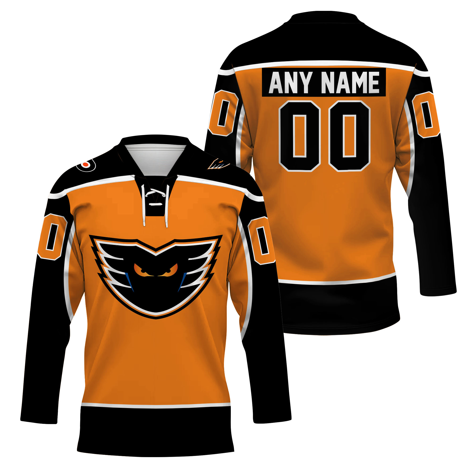 Lehigh Valleys Phantoms Personalized 2025/26 Orange Lace Hockey Shirt Fan Gear