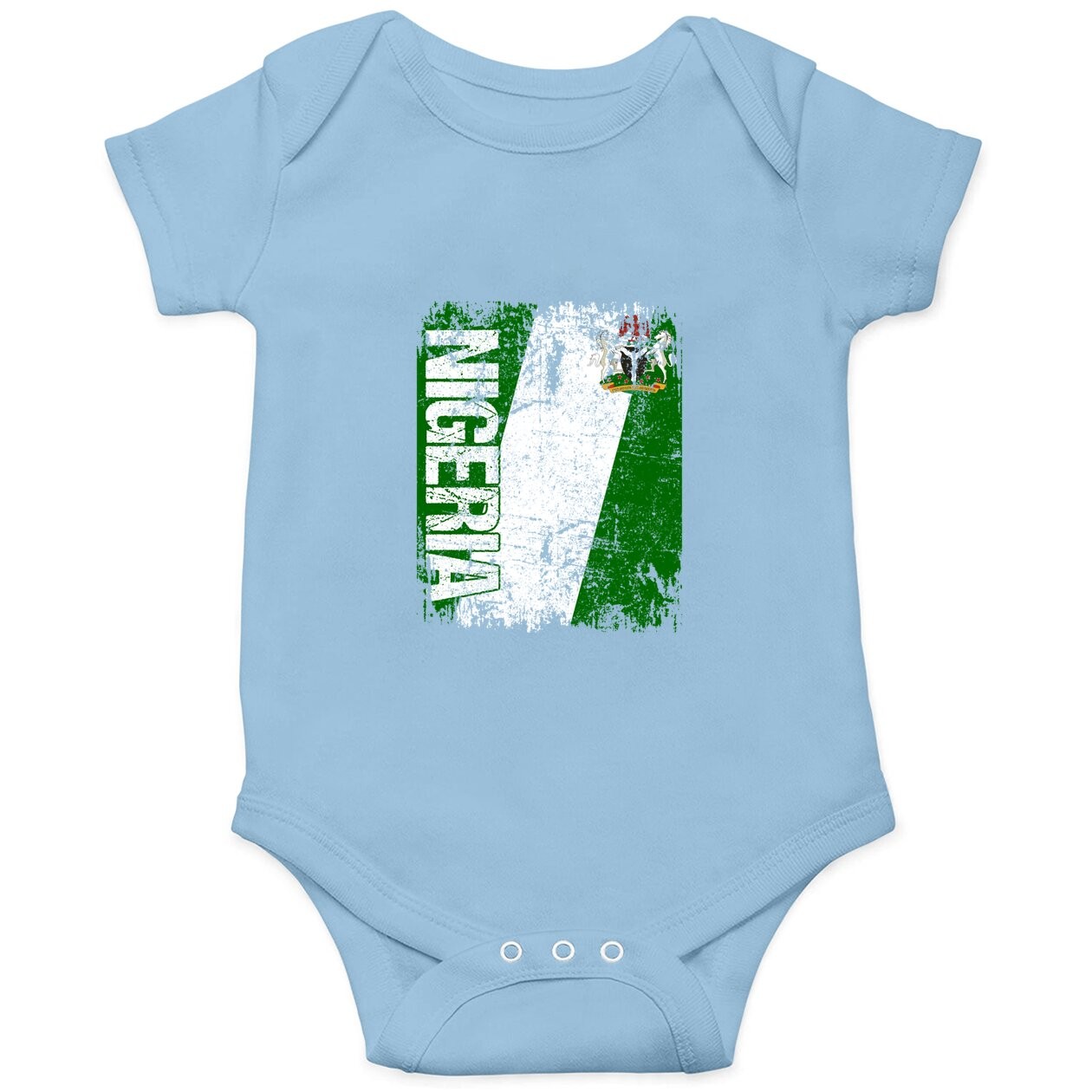 Nigeria Flag Vintage Distressed Nigeria Baby Bodysuit