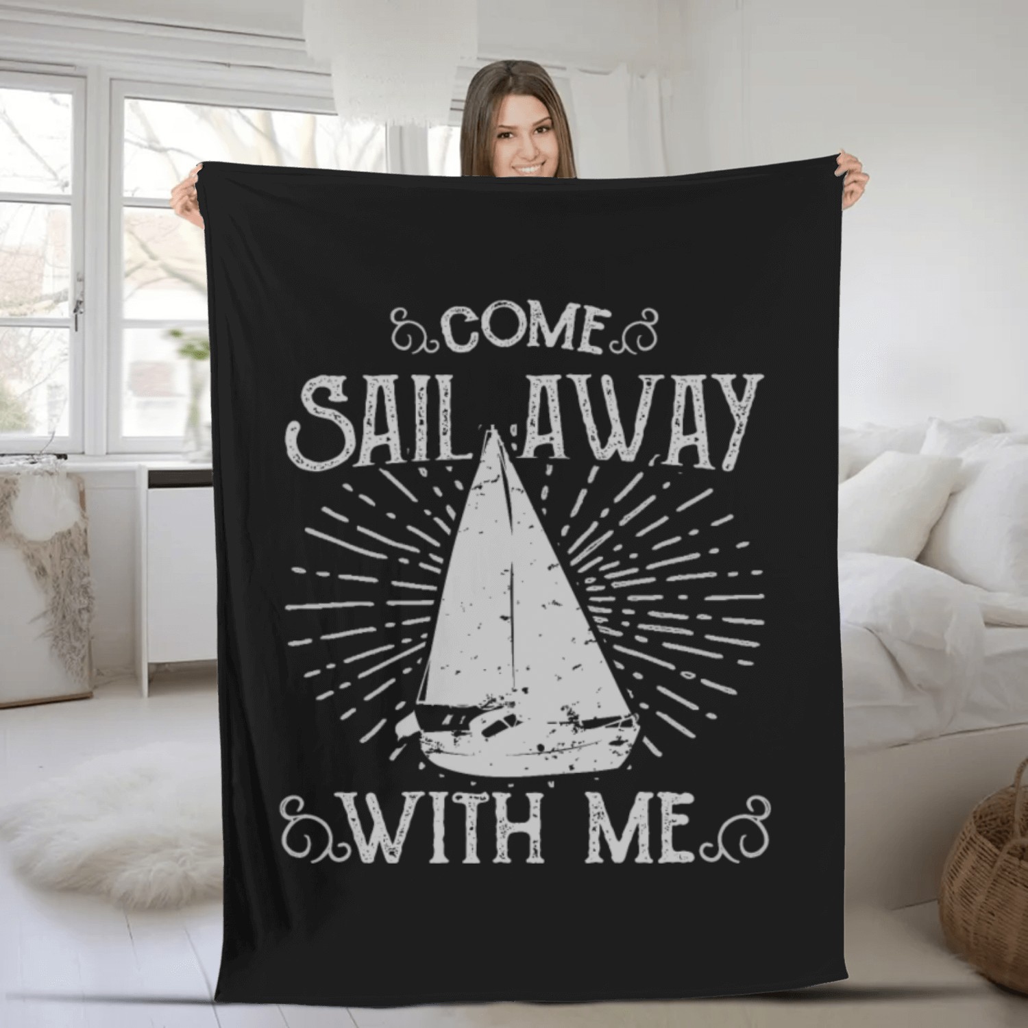 Come sail away Fleece Blankets