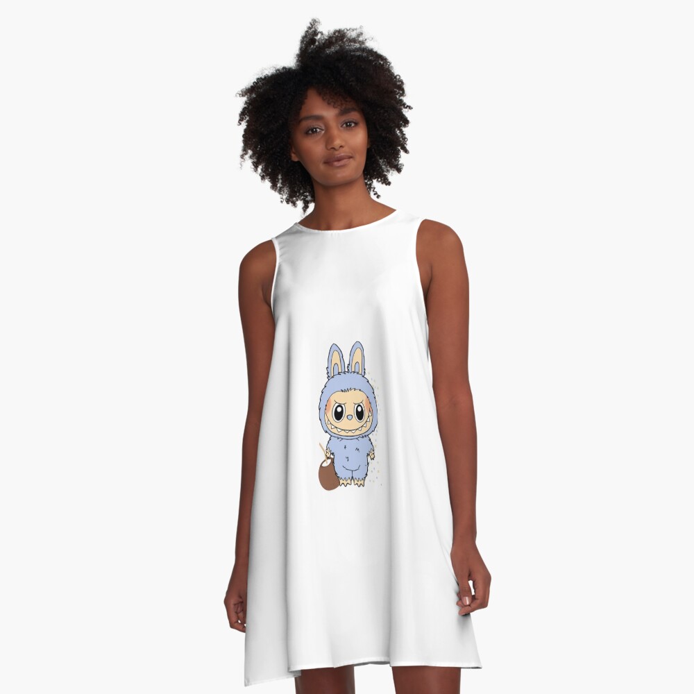 Sea Salt Coconut Labubu A-Line Dress, Gift for Her