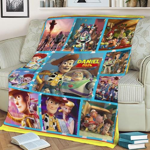 Personalized Name Blanket, Personalized Toy Story Blanket, Toy Story name blanket, personalized toy story name blanket