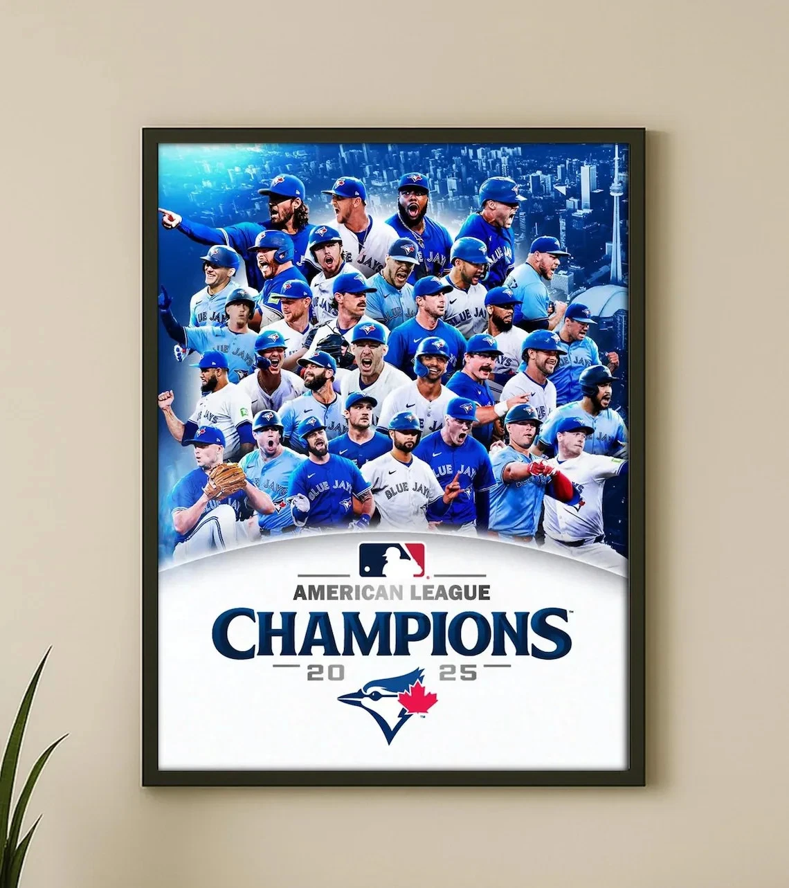 Toronto Blue Jays 2025 AL American League Champions Baseball Poster