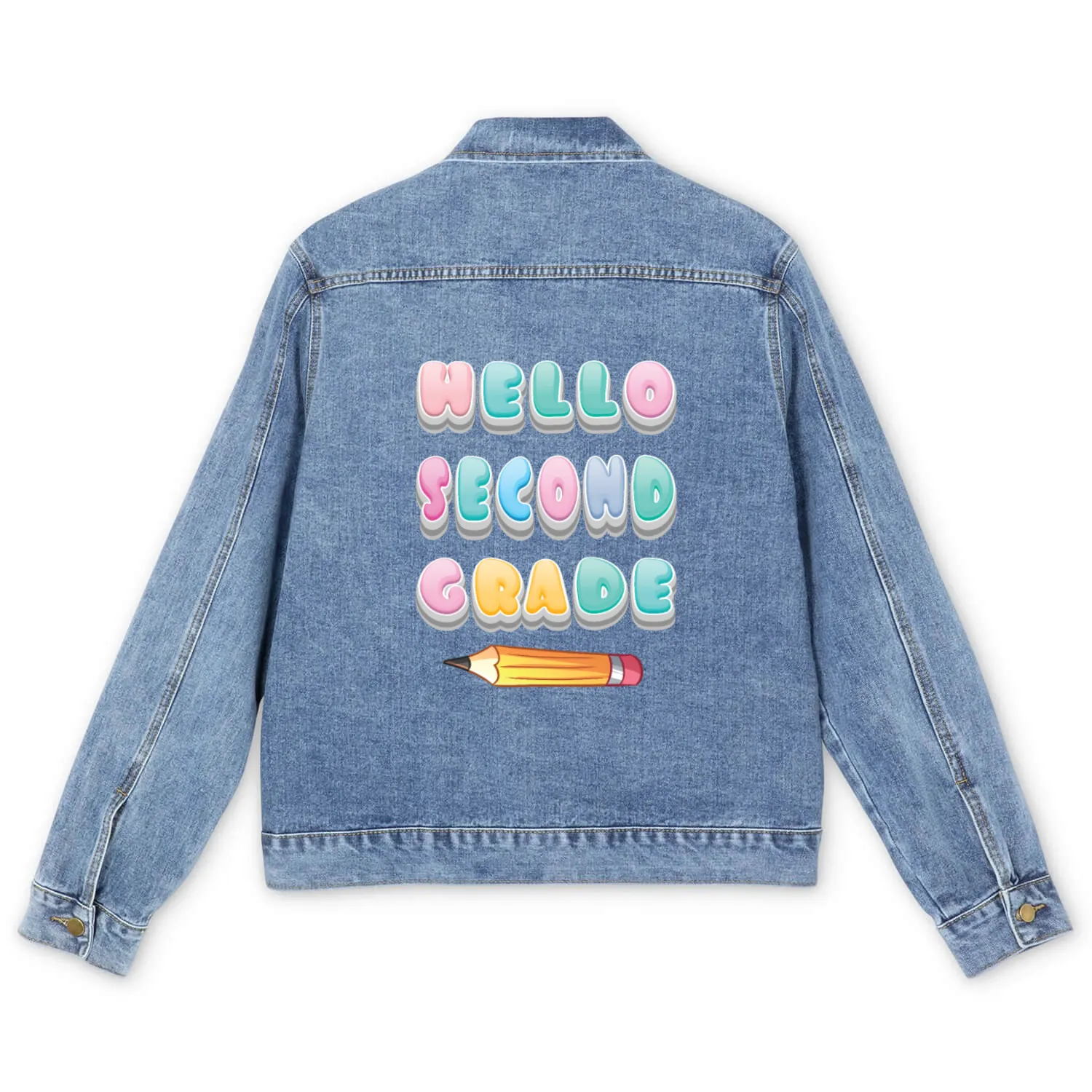 Hello Second Grade Men's Denim Jackets