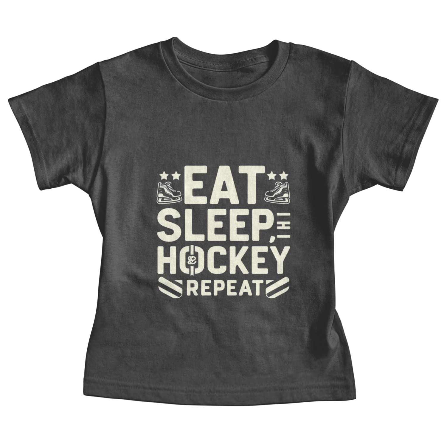 Eat sleep hockey repeat men Baby Tees