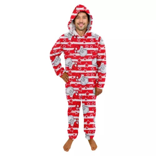 Funny Character Hooded Jumpsuit | Christmas Pajama Outfits | Family Matching Pajamas