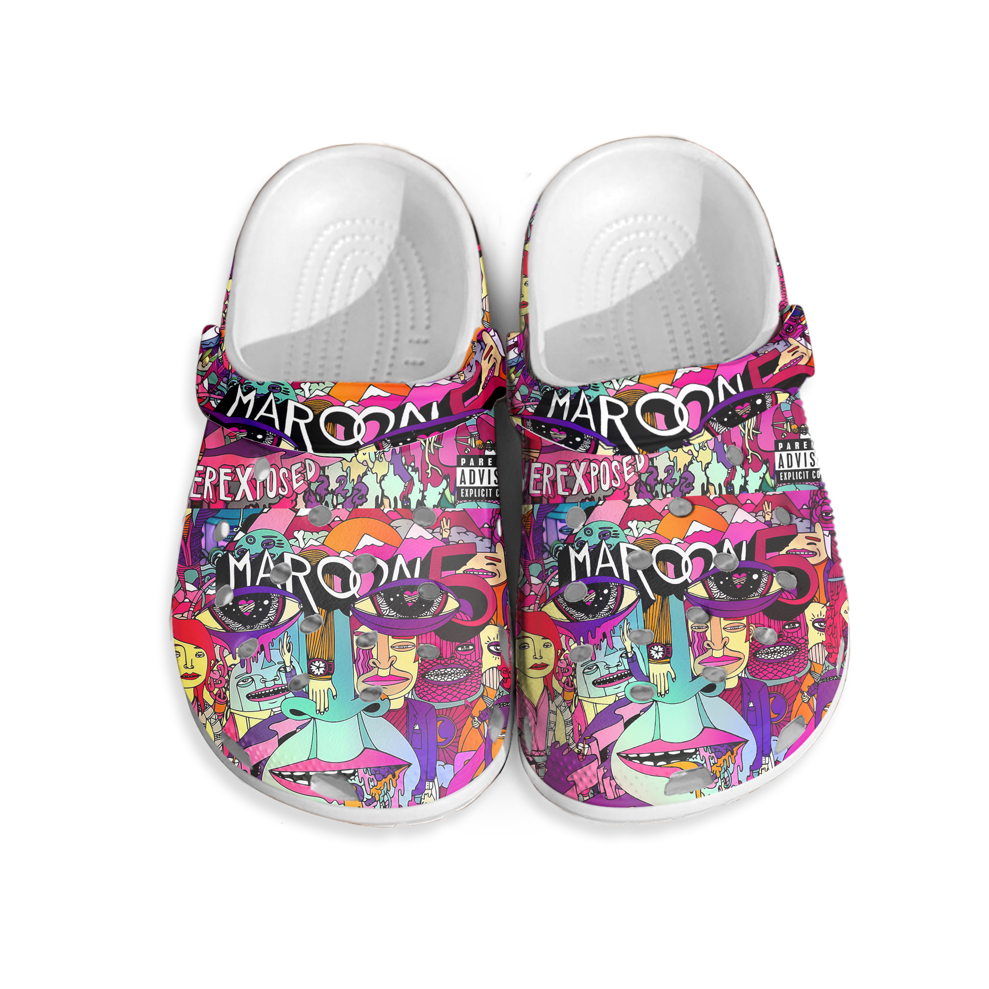 Maroon 5 Overexposed Album Cover Clogs Shoes