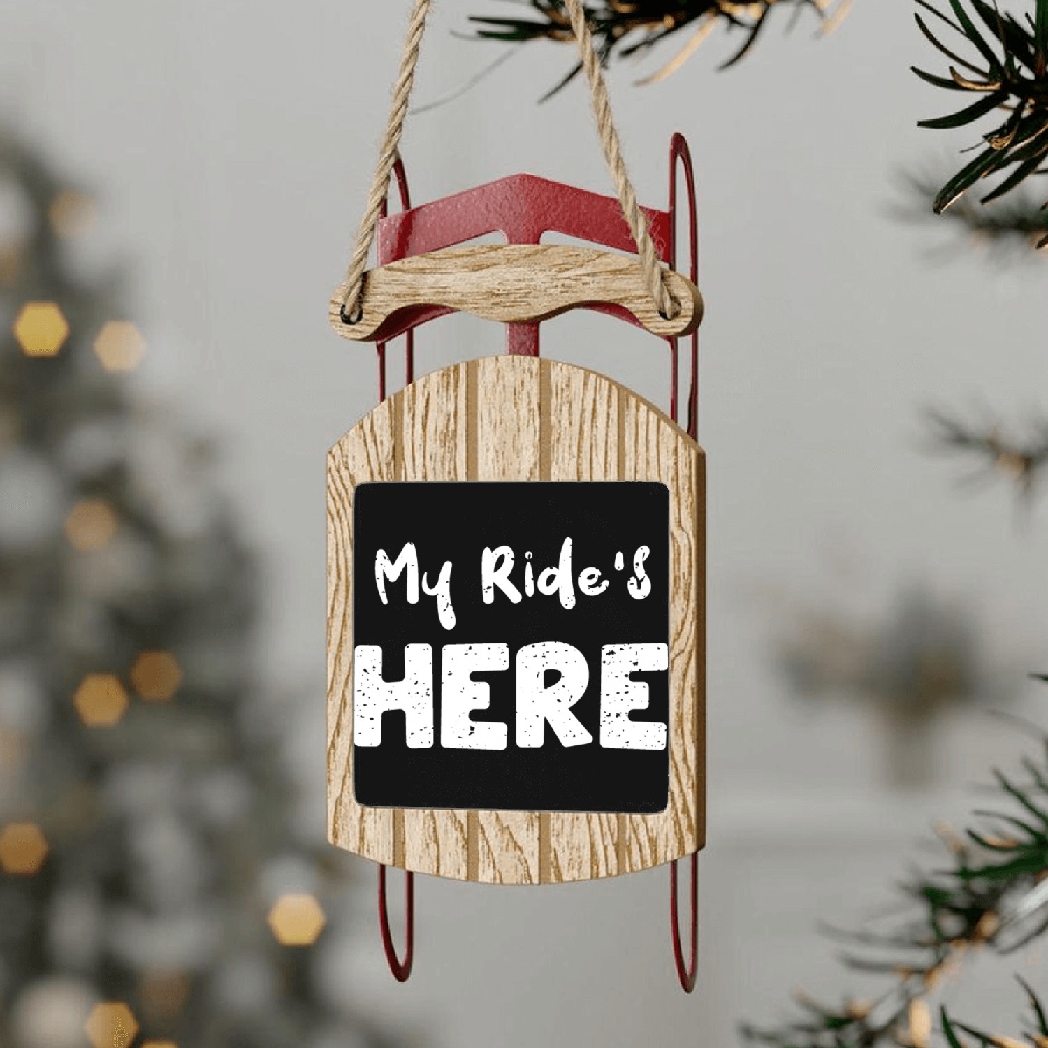 My Ride's Here - Texas Sled Ornaments