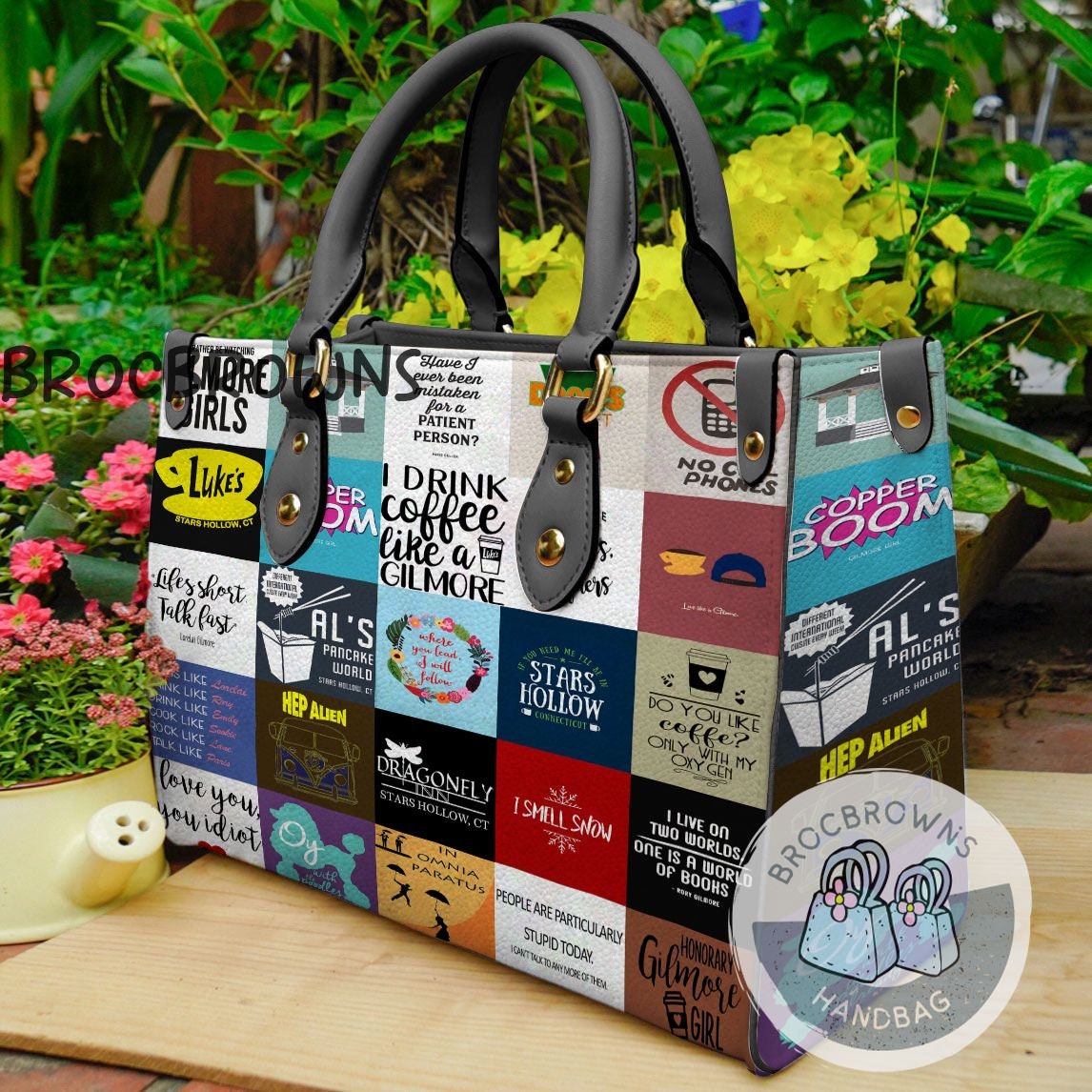 Gilmore Girls Leather Handbag, Gilmore Girls Handbag, Crossbody Bag, Shopping Bag, Top Handle Bag
