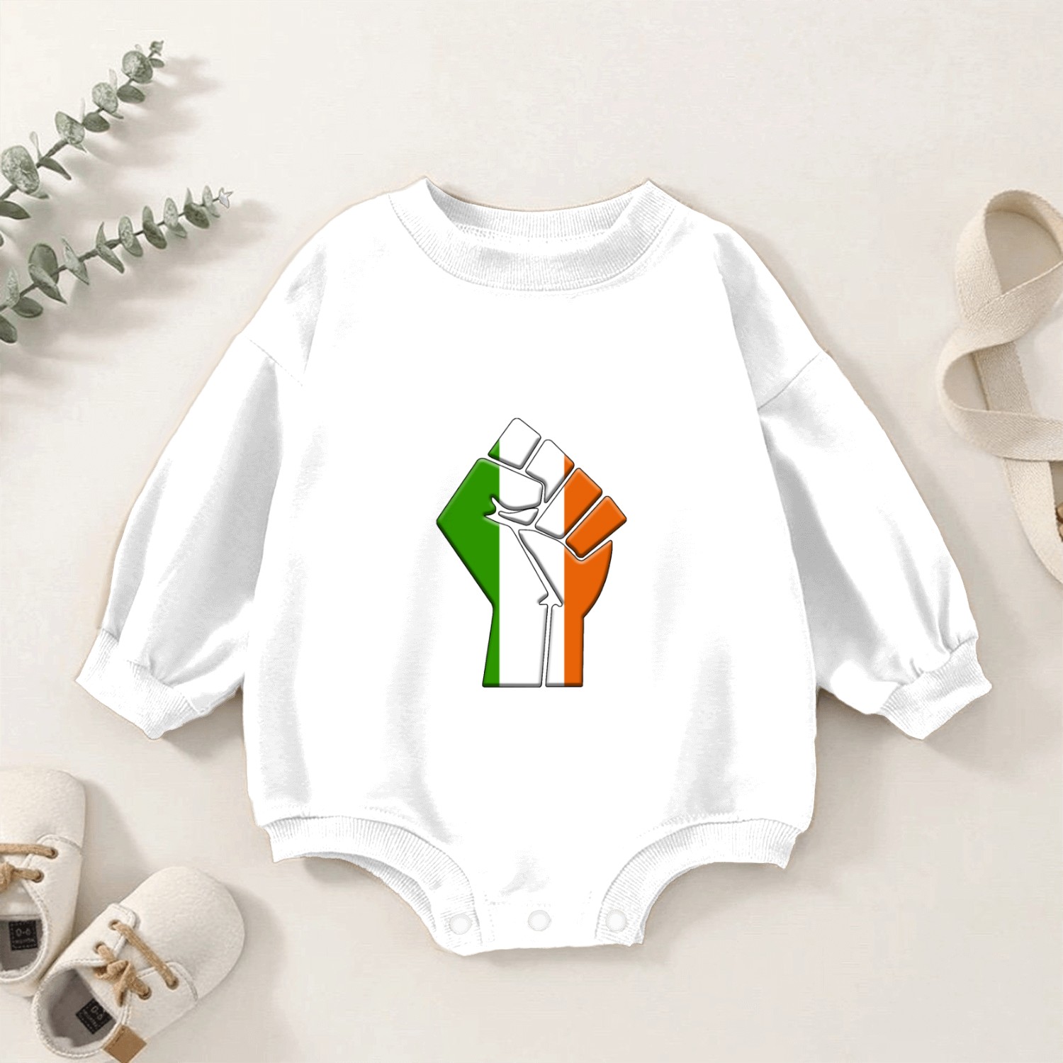Ireland Flag Irish Country Pride Native Ancestry Baby Romper Sweatshirts