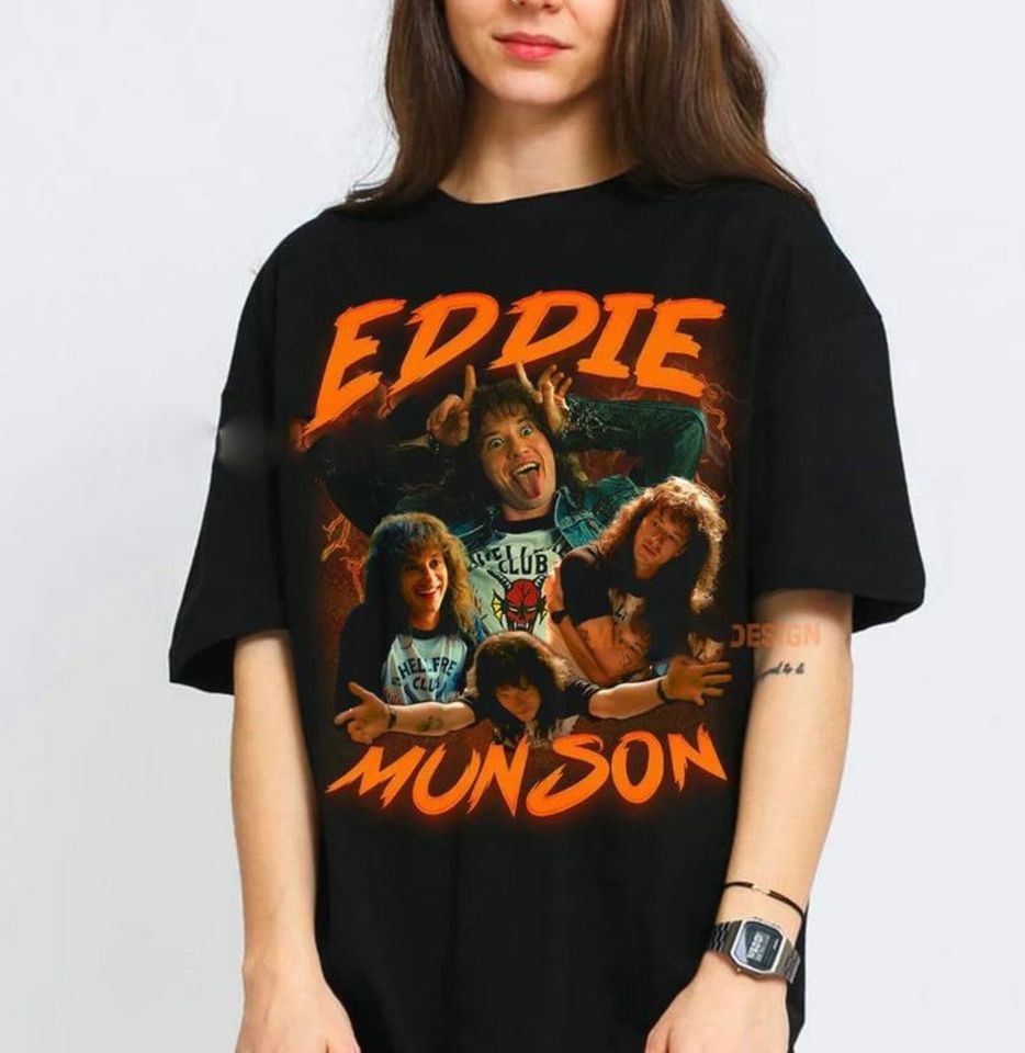 Eddie Shirt, Munson Bootleg 90s Inspired Tee, Joseph Quinn Shirt