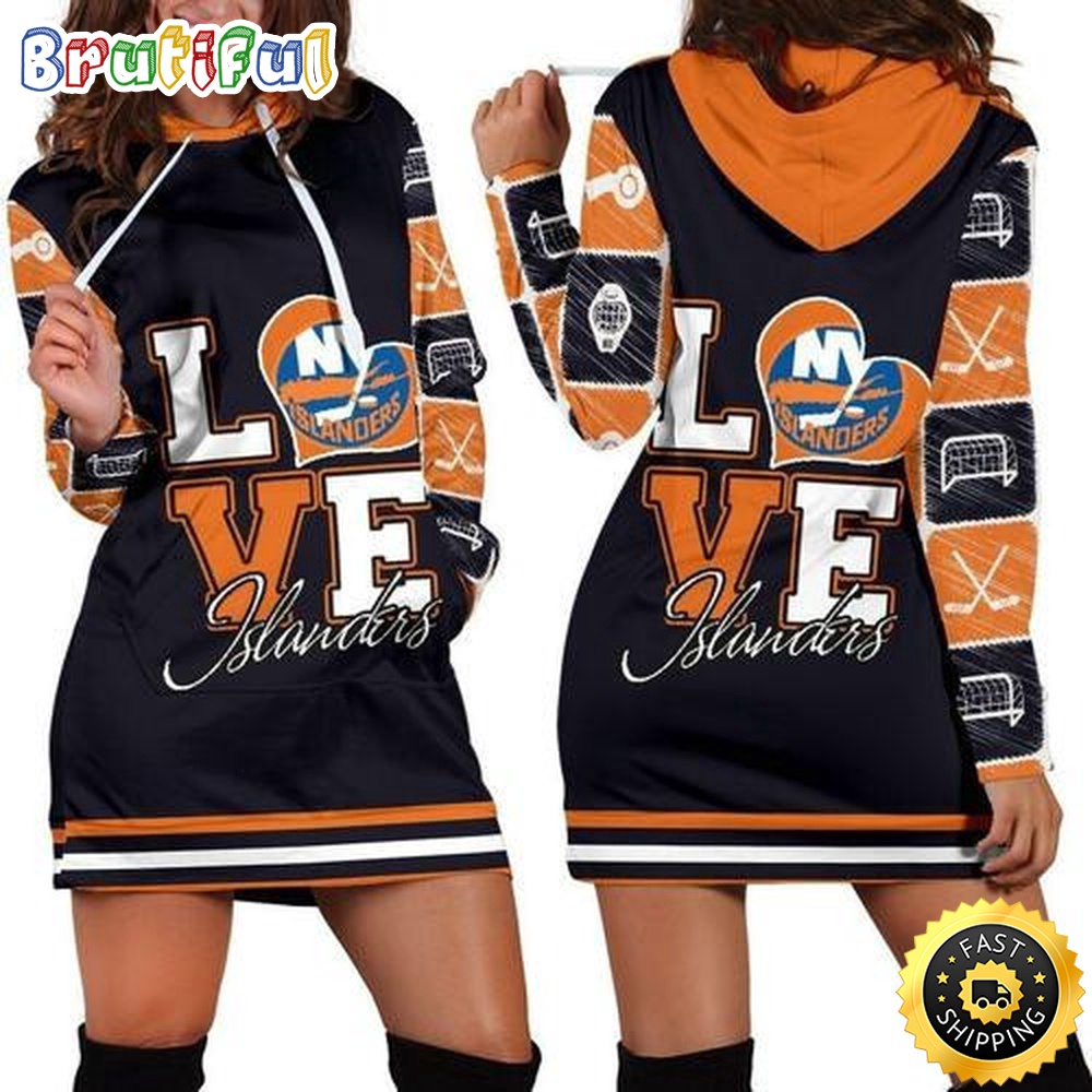 football New York Islanders Womens Hoodie Dress All Over Print For Women Hoodie