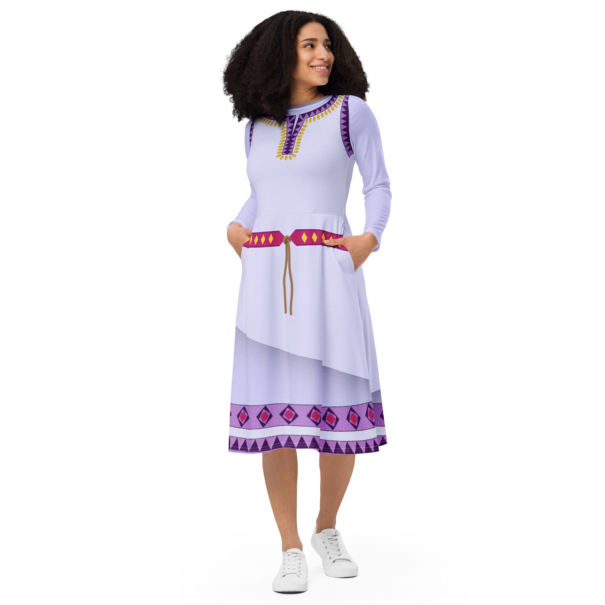 The Asha long sleeve midi dress | Halloween Costume | Cartoon Cosplay