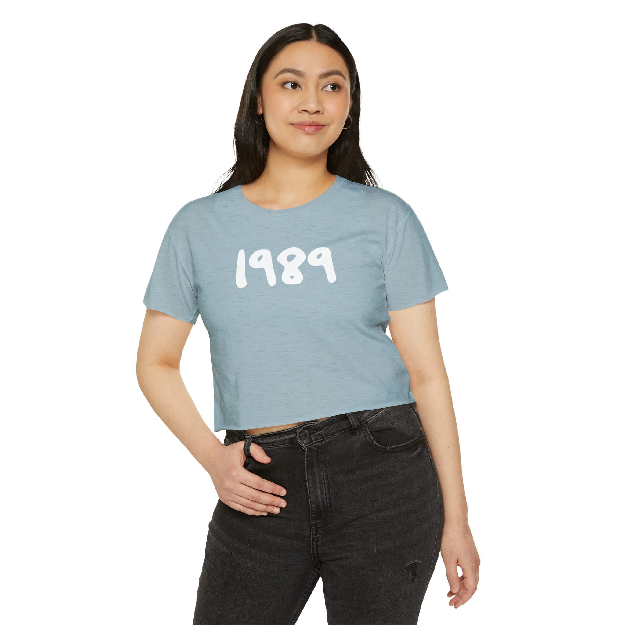 1989 Album Crop Top Hot Girl Sexy T-Shirt, Fashion Casual Short Sleeve Streetwear