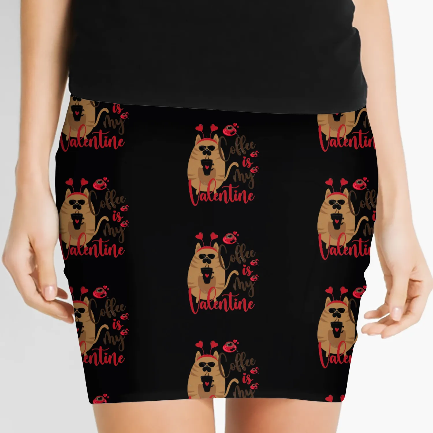 Coffee is my Valentine Women's Mini Skirts