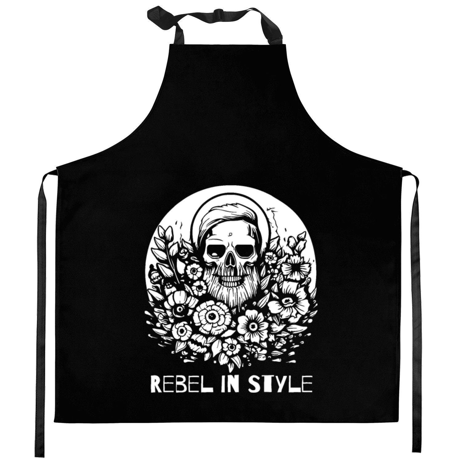 Rebel in Style with Flowers Kitchen Aprons