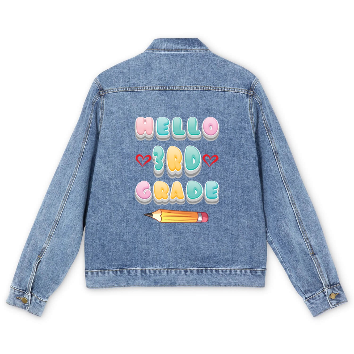 Hello Third Grade Men's Denim Jackets