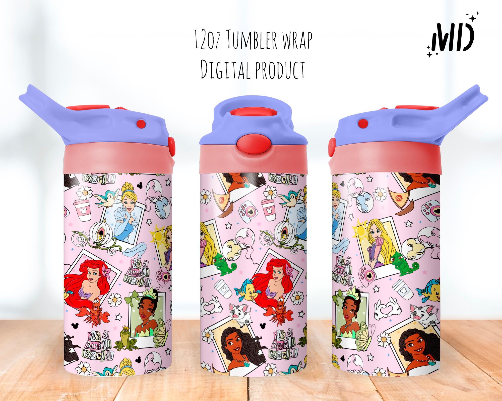 Magical Princess Tumbler, Sippy Cup 12oz, Magical Girly Flip Top Tumbler 12oz